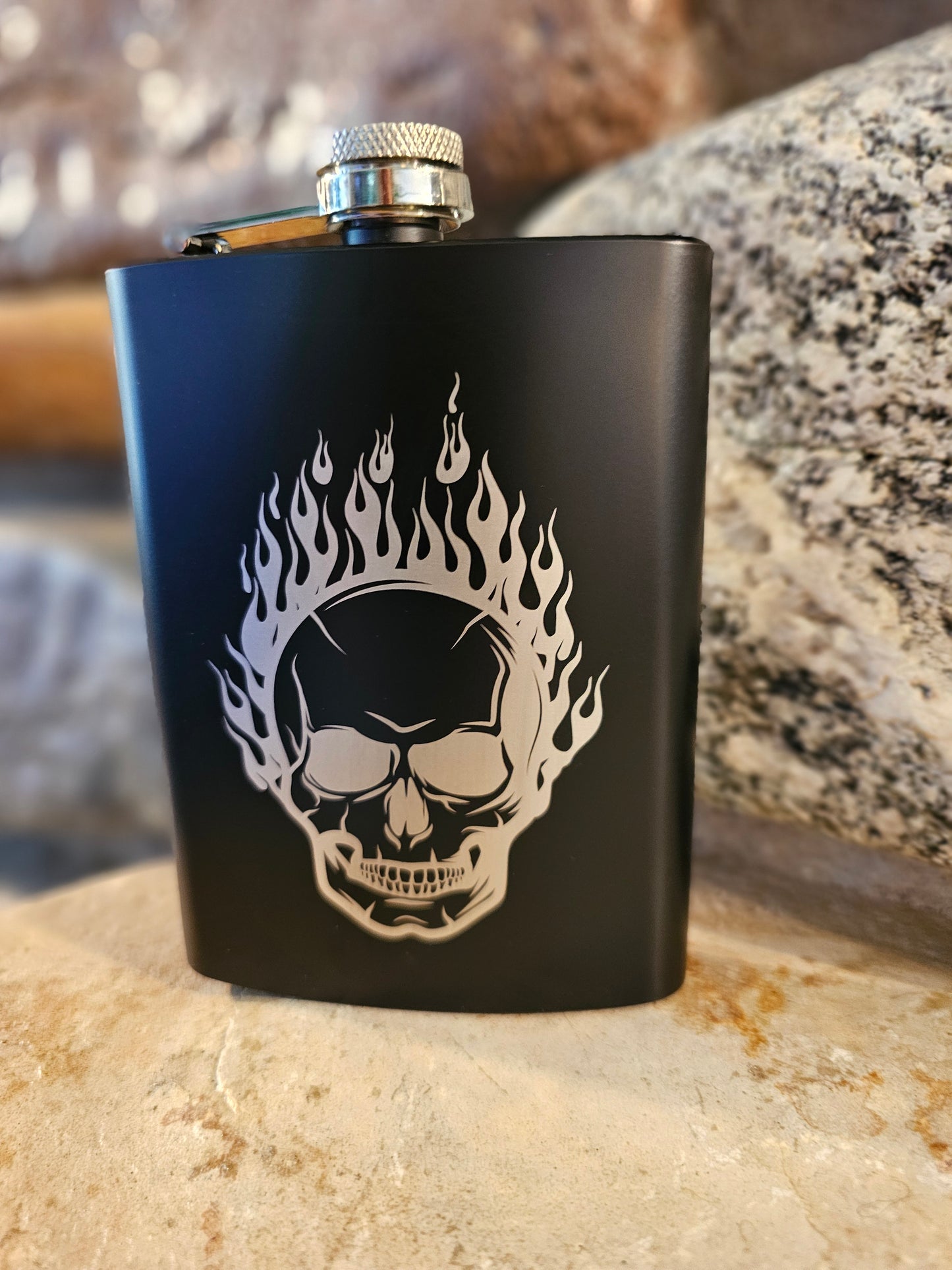 Personalized Stainless Steel Drinking Flask 8oz - Many Great Options to Choose From