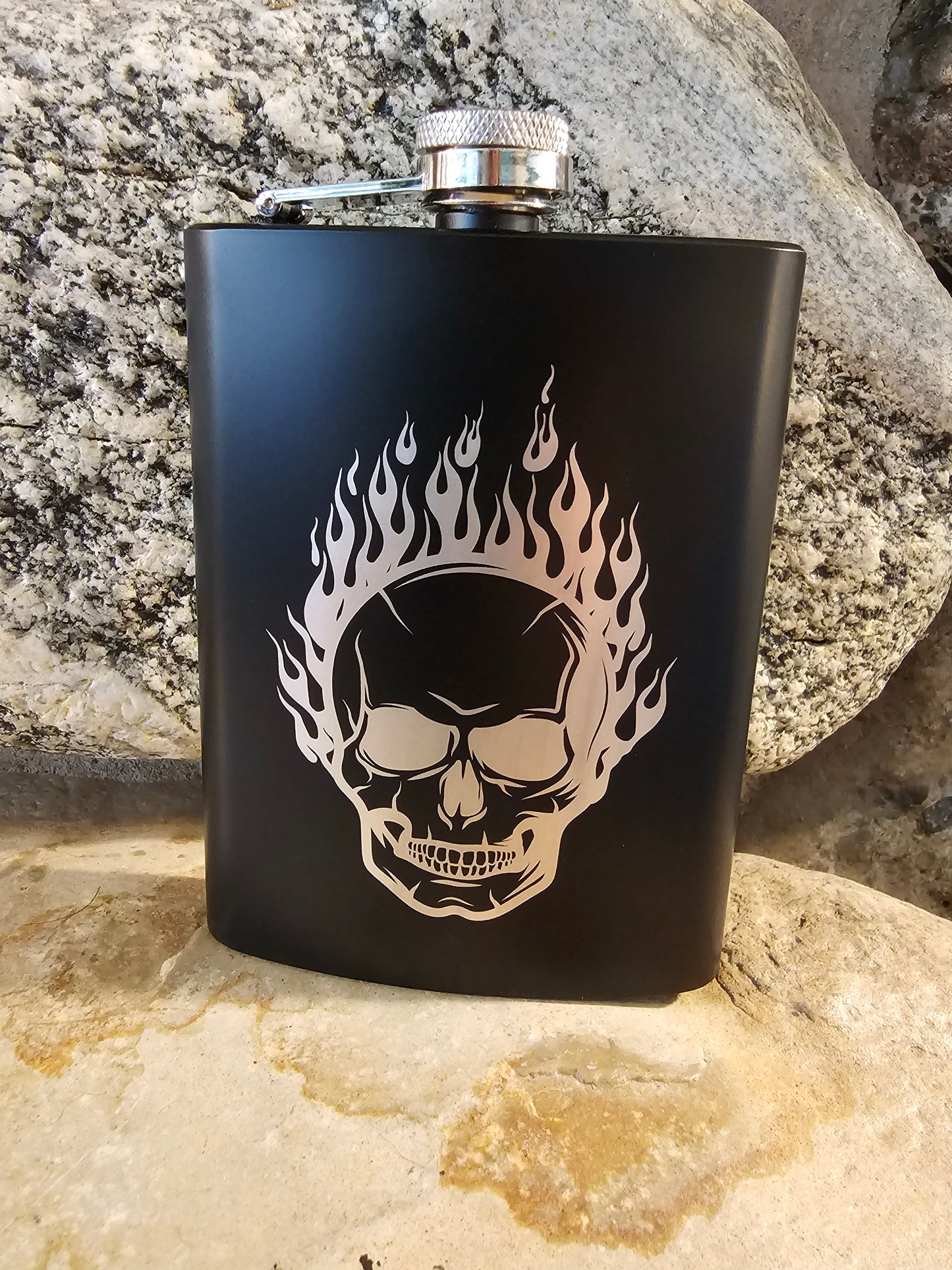 Personalized Stainless Steel Drinking Flask 8oz - Many Great Options to Choose From