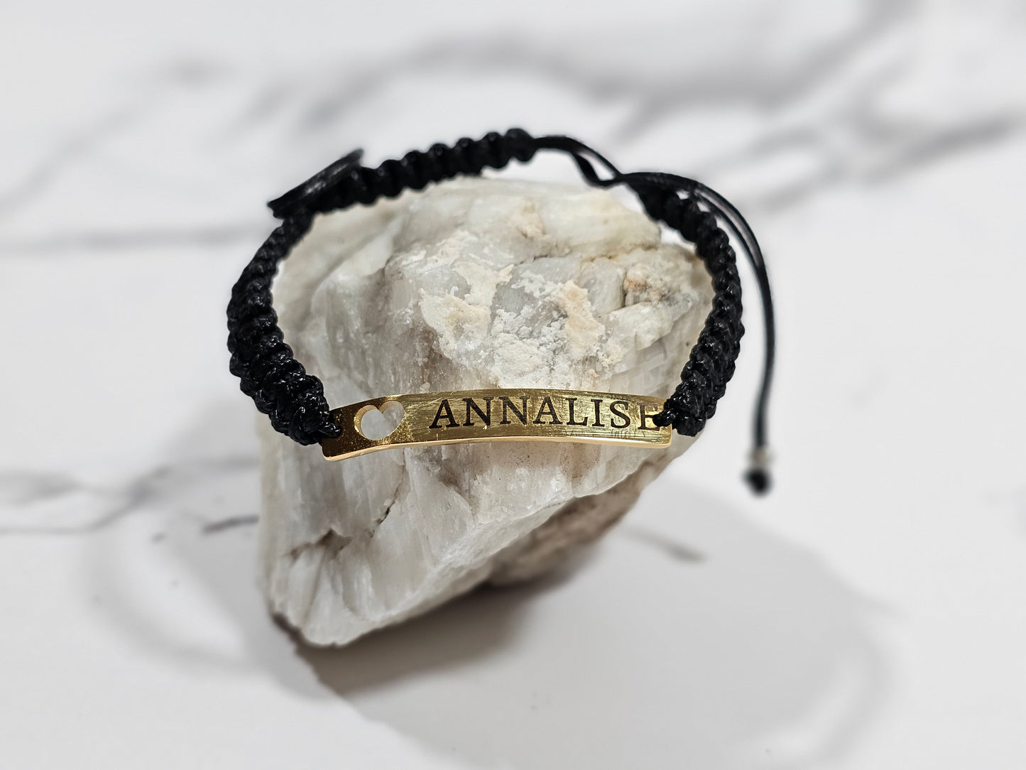 Adjustable Bracelets with Engravable Stainless Steel Tags