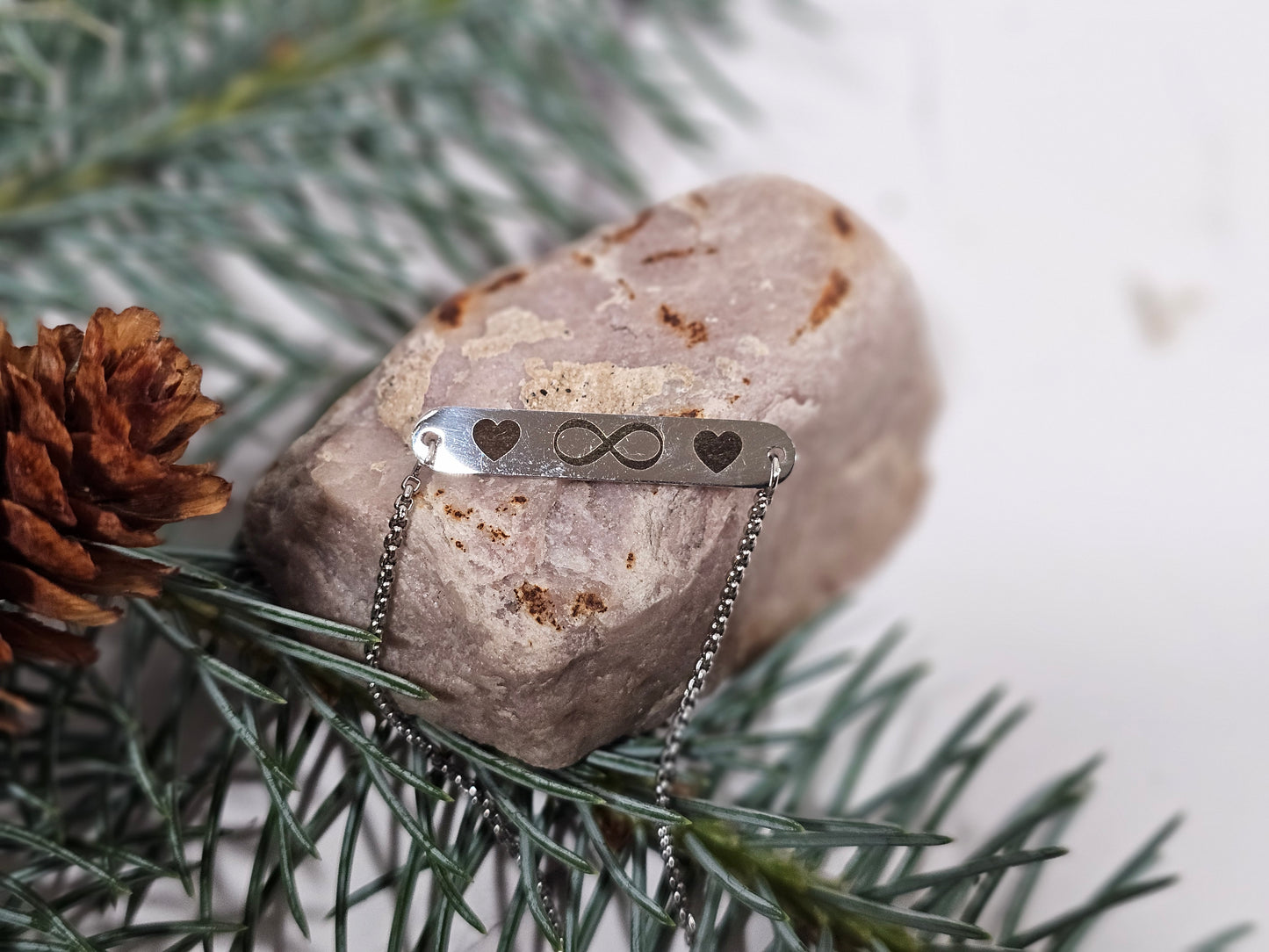 Adjustable Bracelets with Engravable Stainless Steel Tags