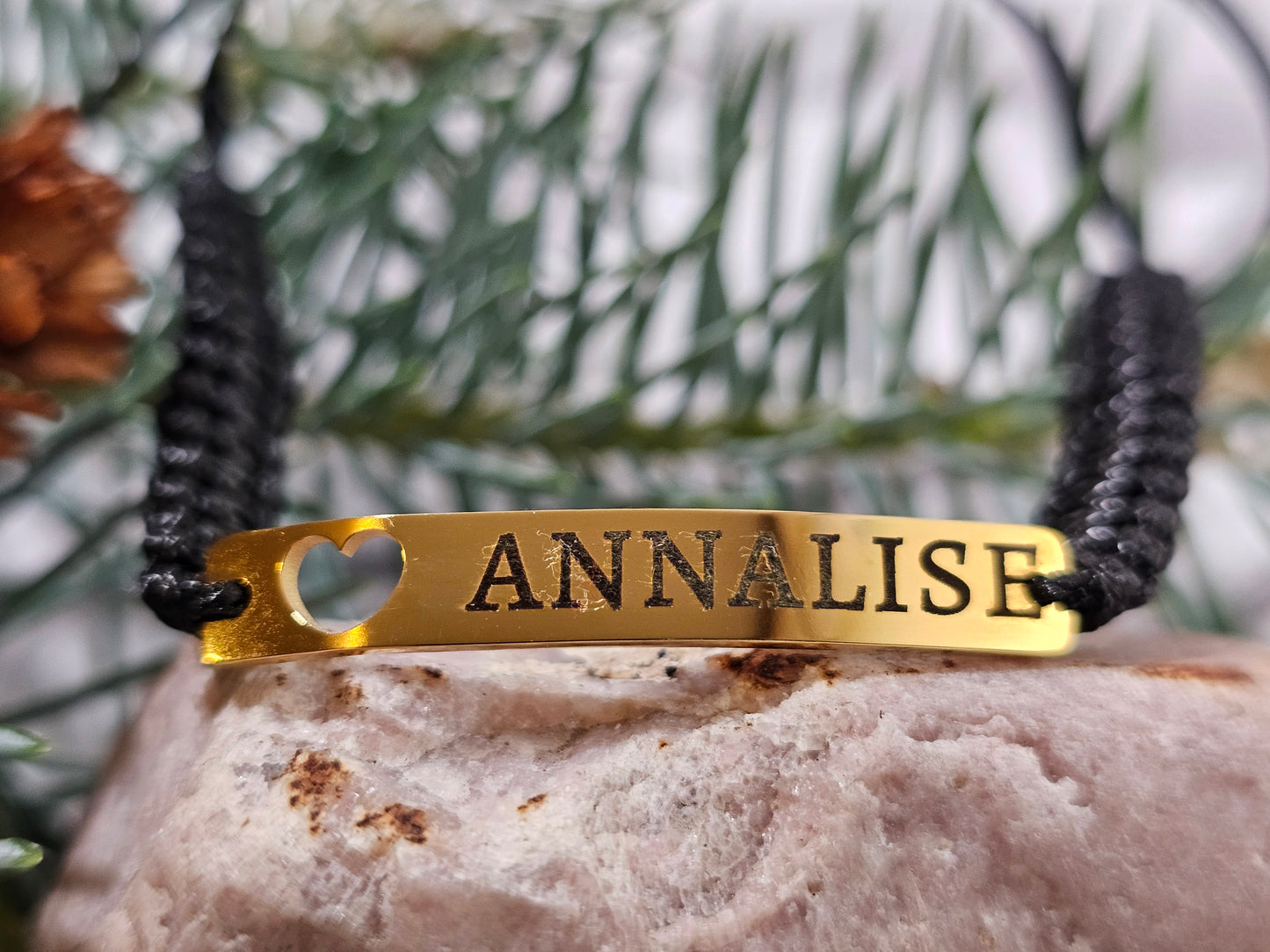 Adjustable Bracelets with Engravable Stainless Steel Tags