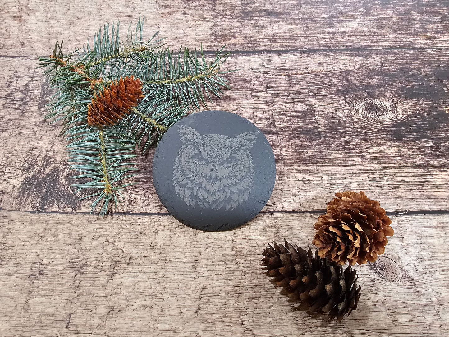 Set of 4 Slate Coasters with Your Choice of Engraved Images