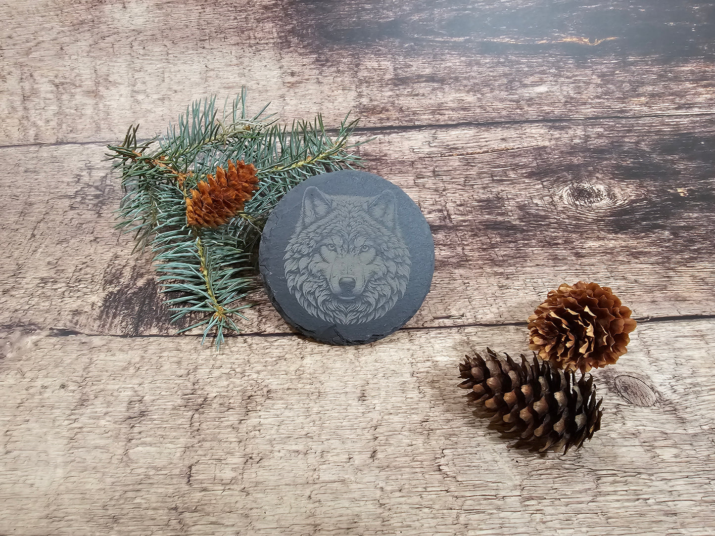 Set of 4 Slate Coasters with Your Choice of Engraved Images