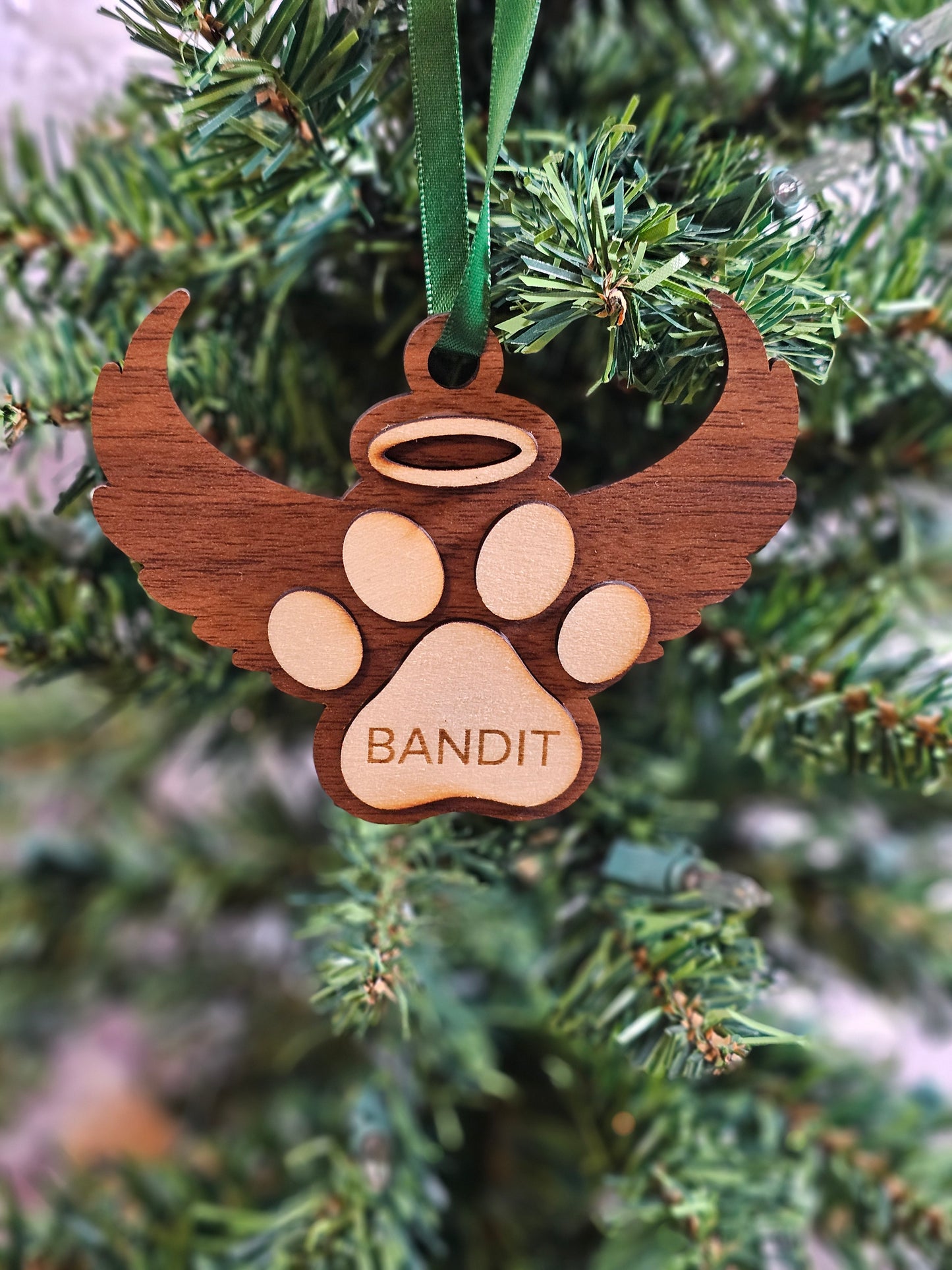Personalized Wooden Dog and Cat Ornaments