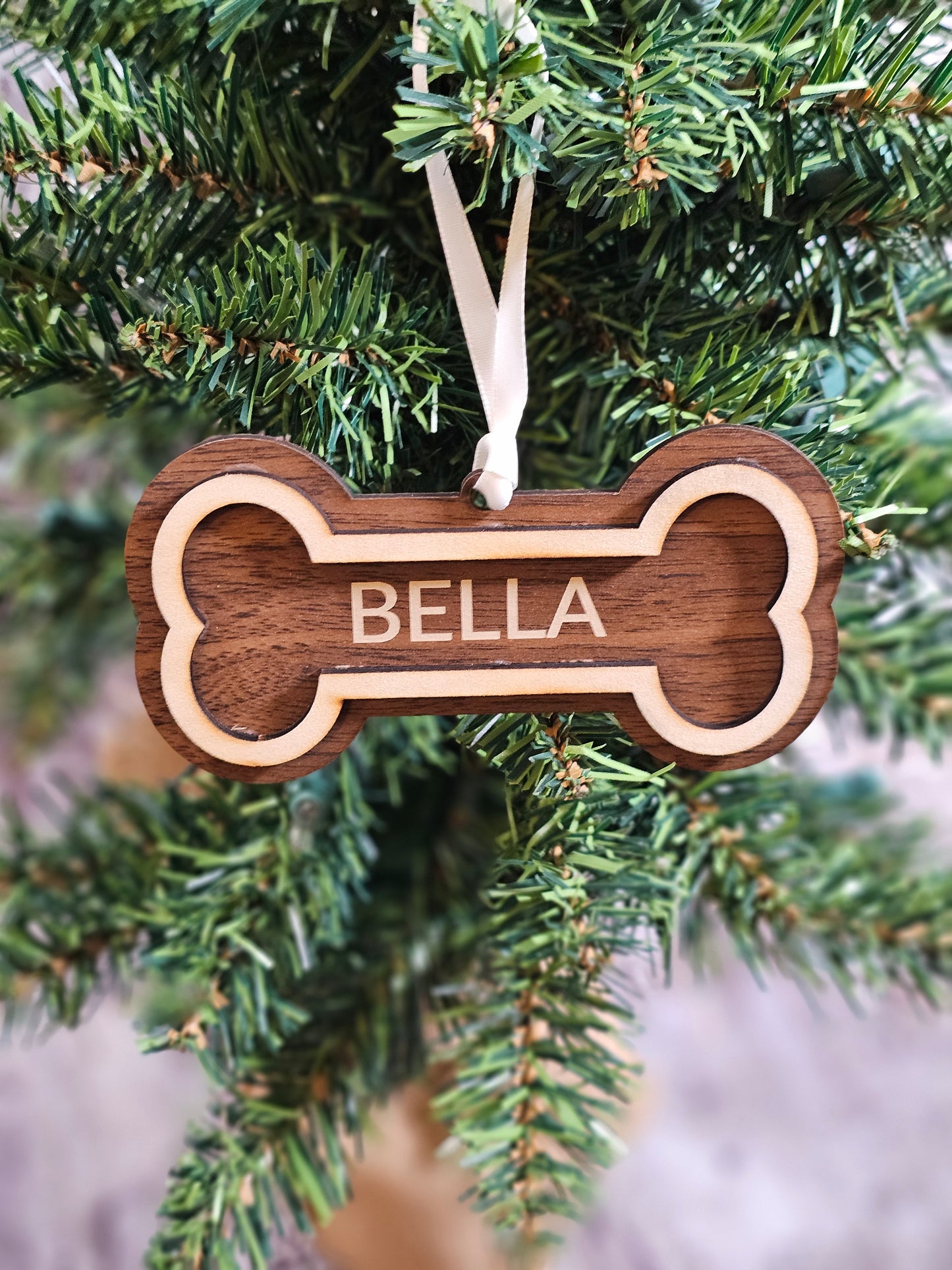 Personalized Wooden Dog and Cat Ornaments