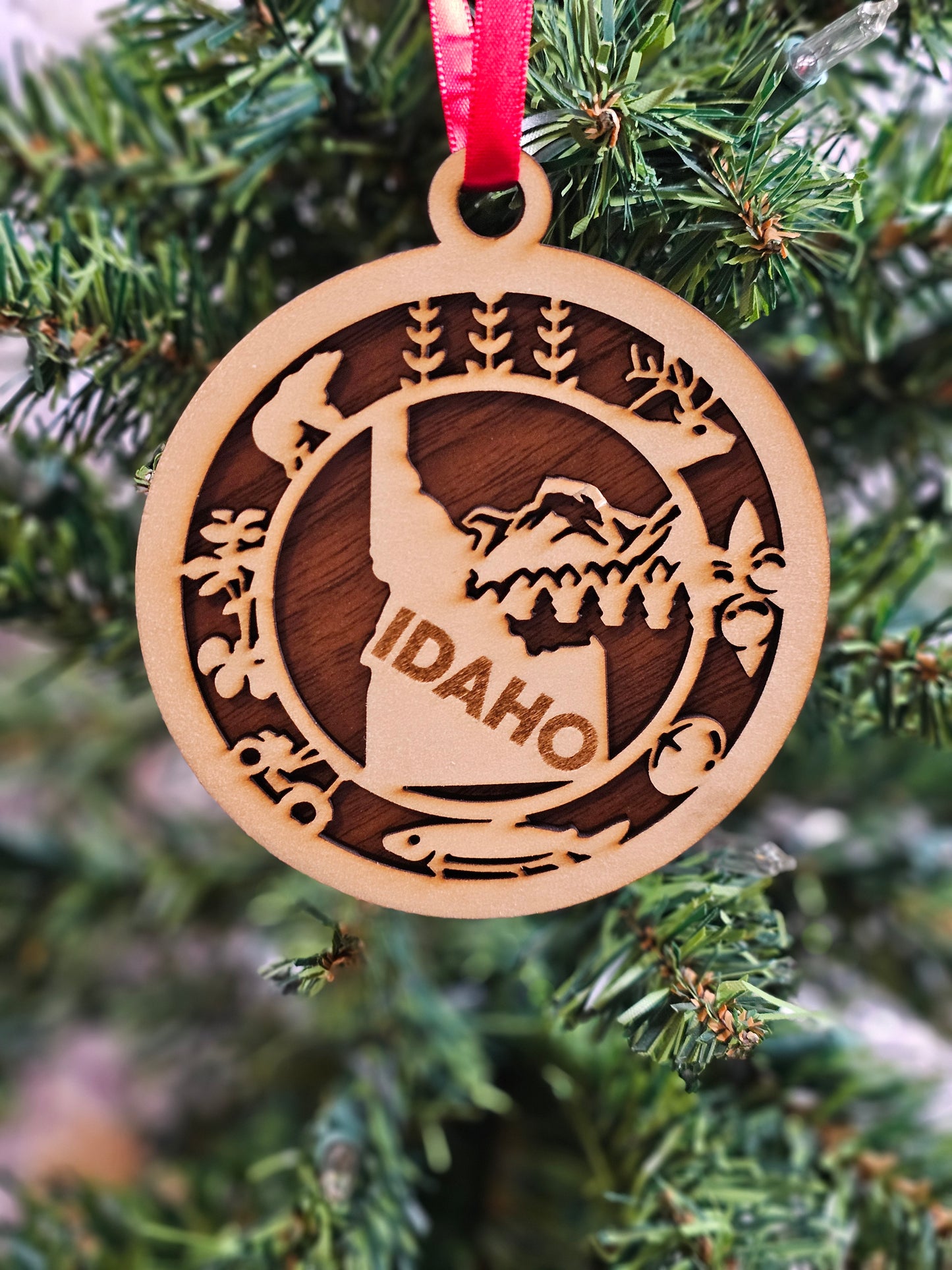 Personalized Wooden State Ornaments