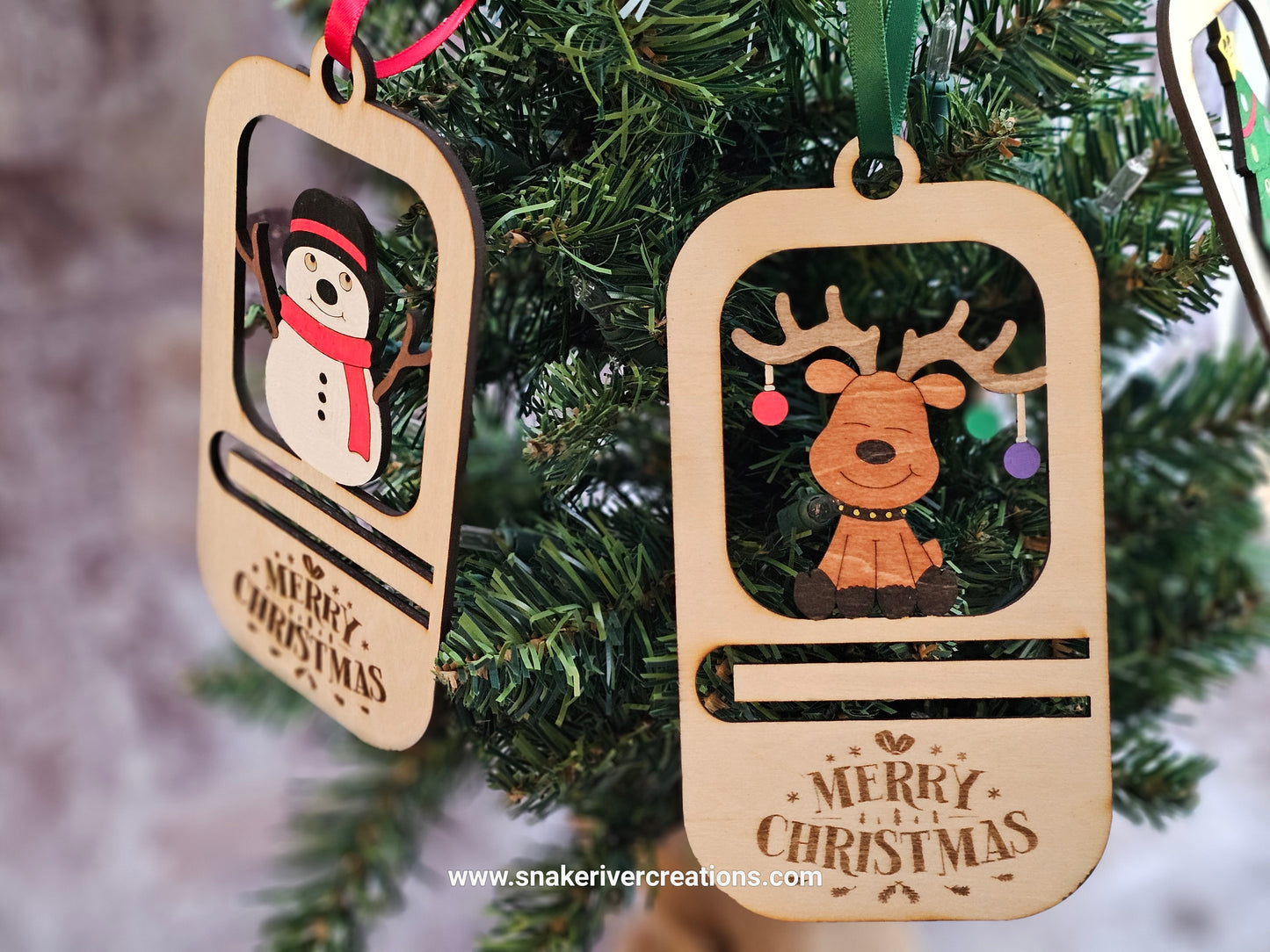 Money Holder Ornaments - Tree, Snowman, Reindeer