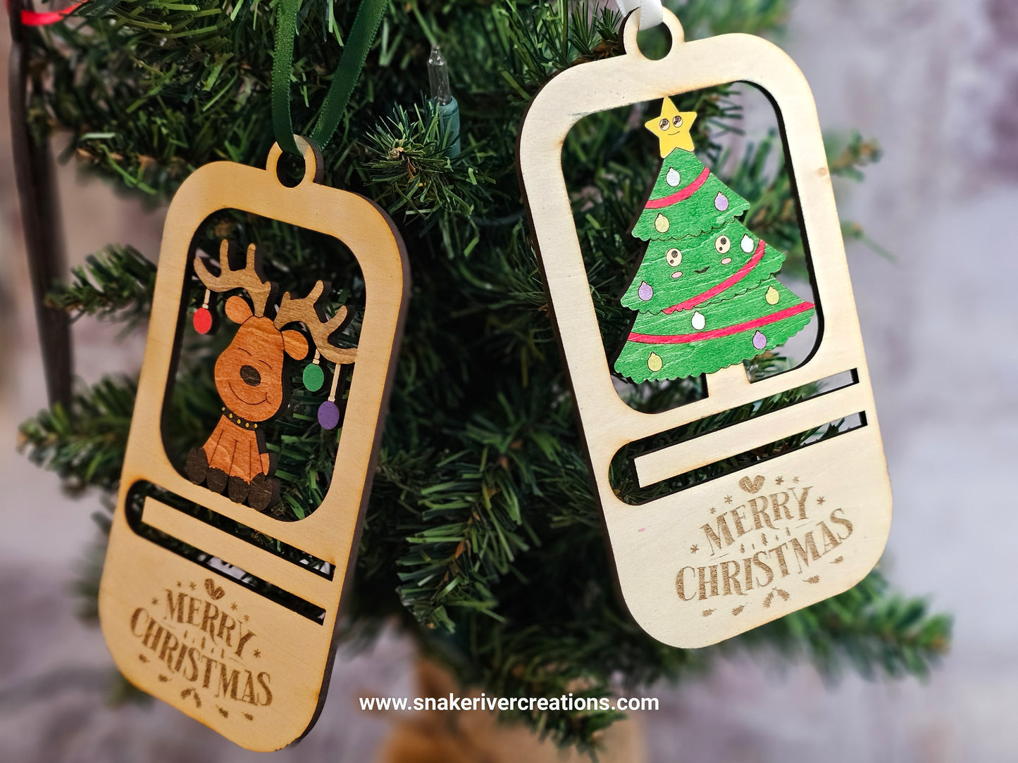 Money Holder Ornaments - Tree, Snowman, Reindeer