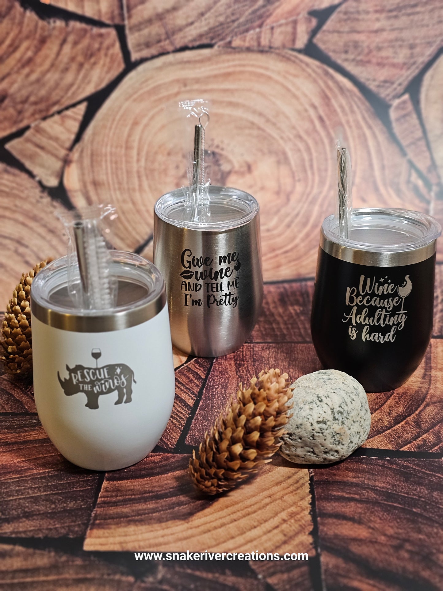 Personalized 12oz Wine Tumblers - For the Wine Lover in Your Life - Or You.