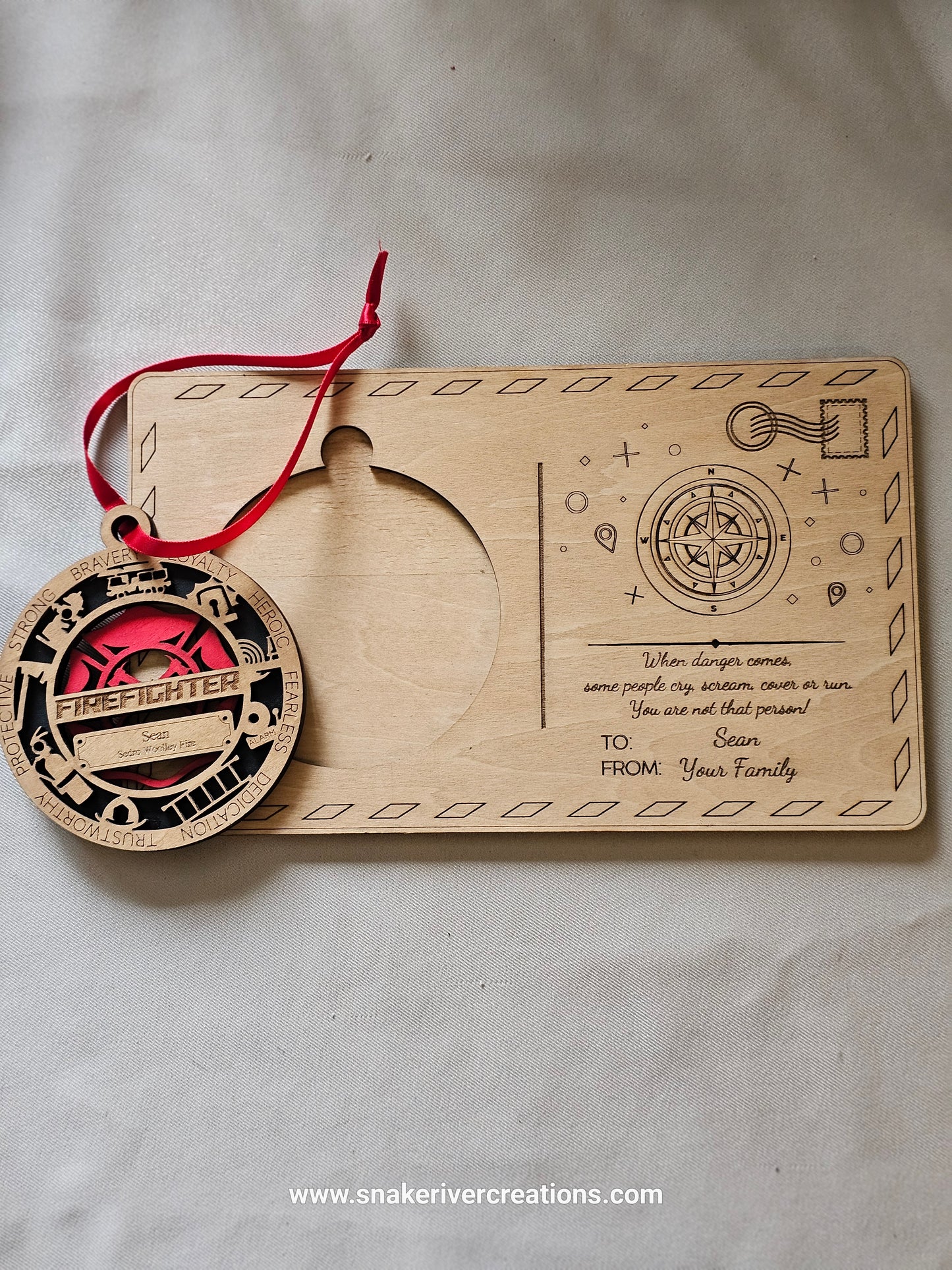 Personalized Wooden First Responder Ornaments