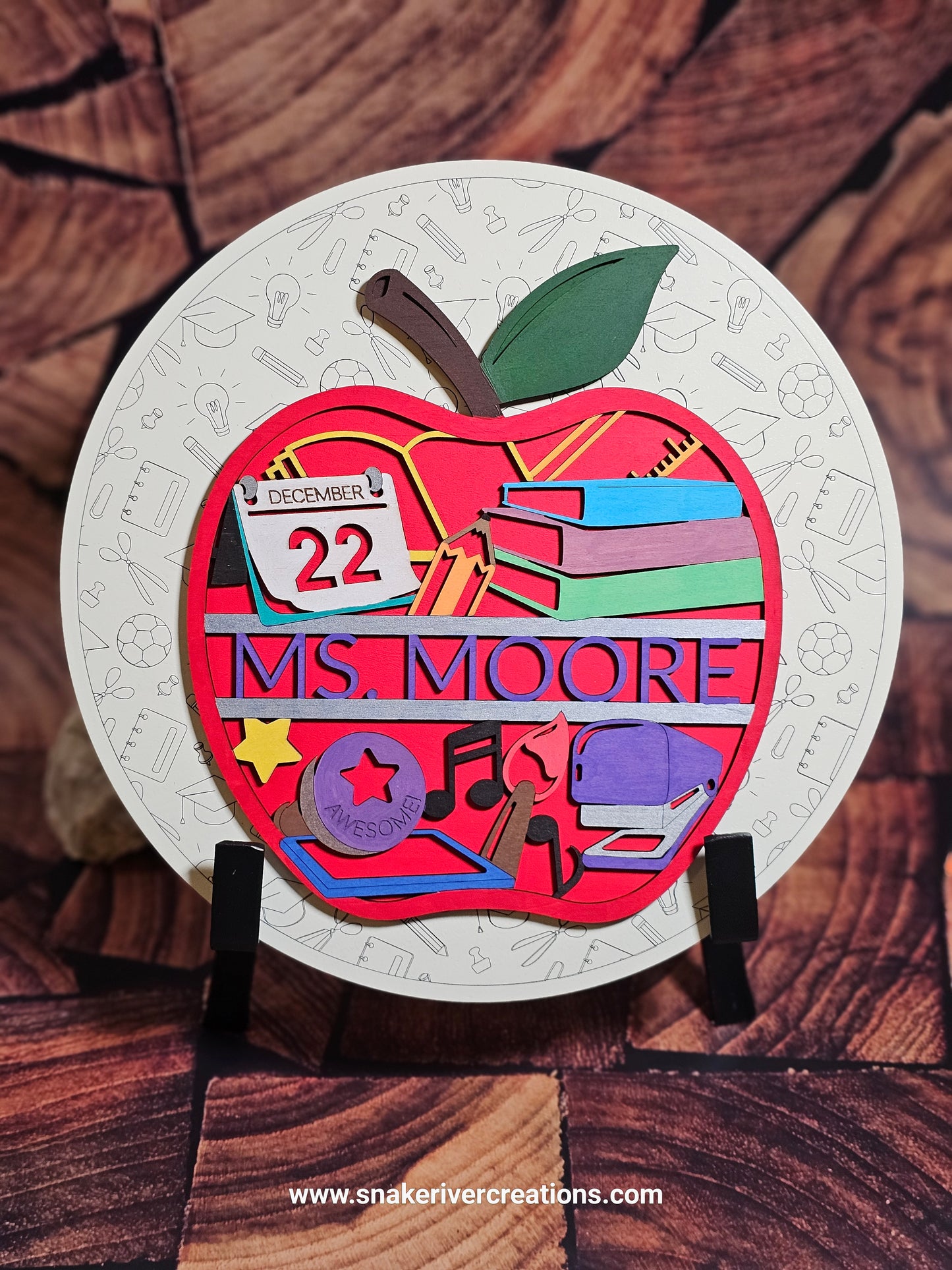 Personalized Hand Painted Teacher Sign