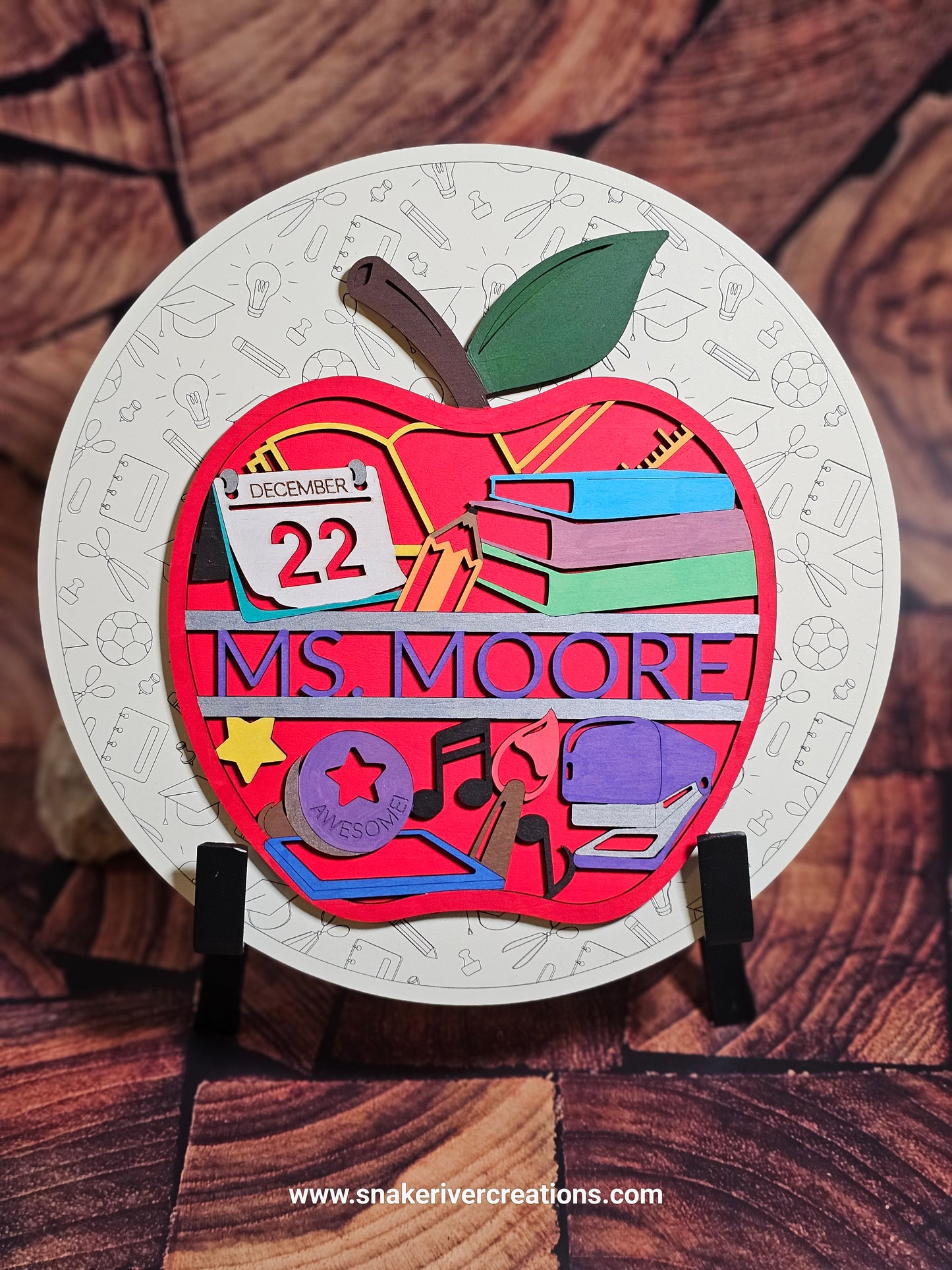 Personalized Hand Painted Teacher Sign