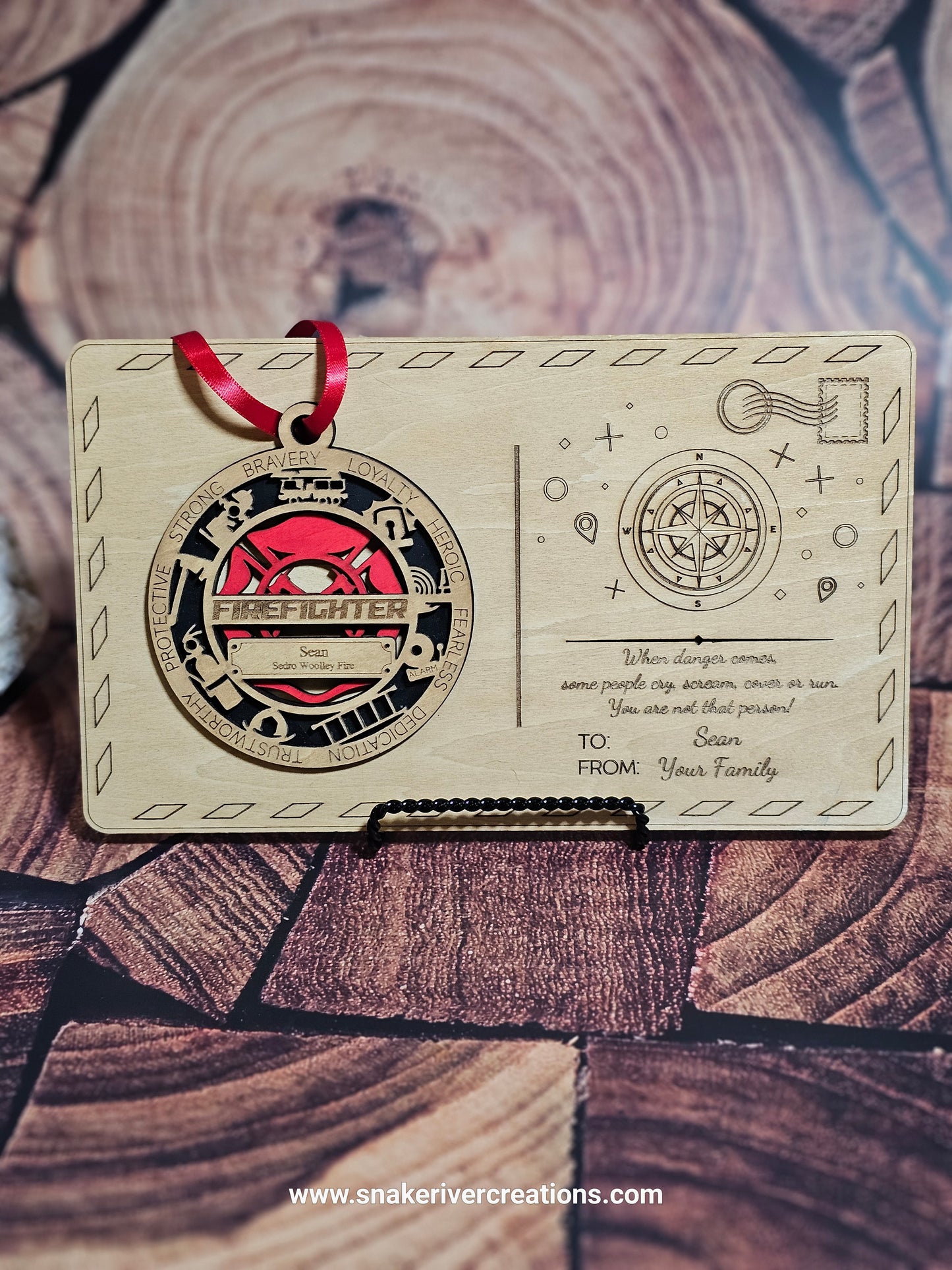 Personalized Wooden First Responder Ornaments