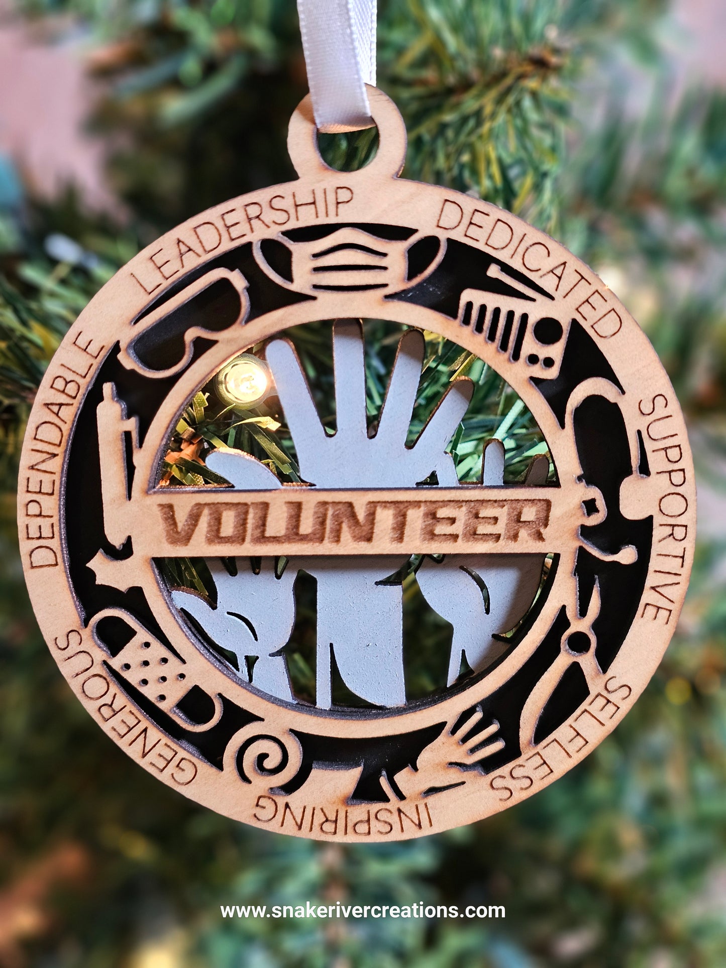 Personalized Wooden First Responder Ornaments