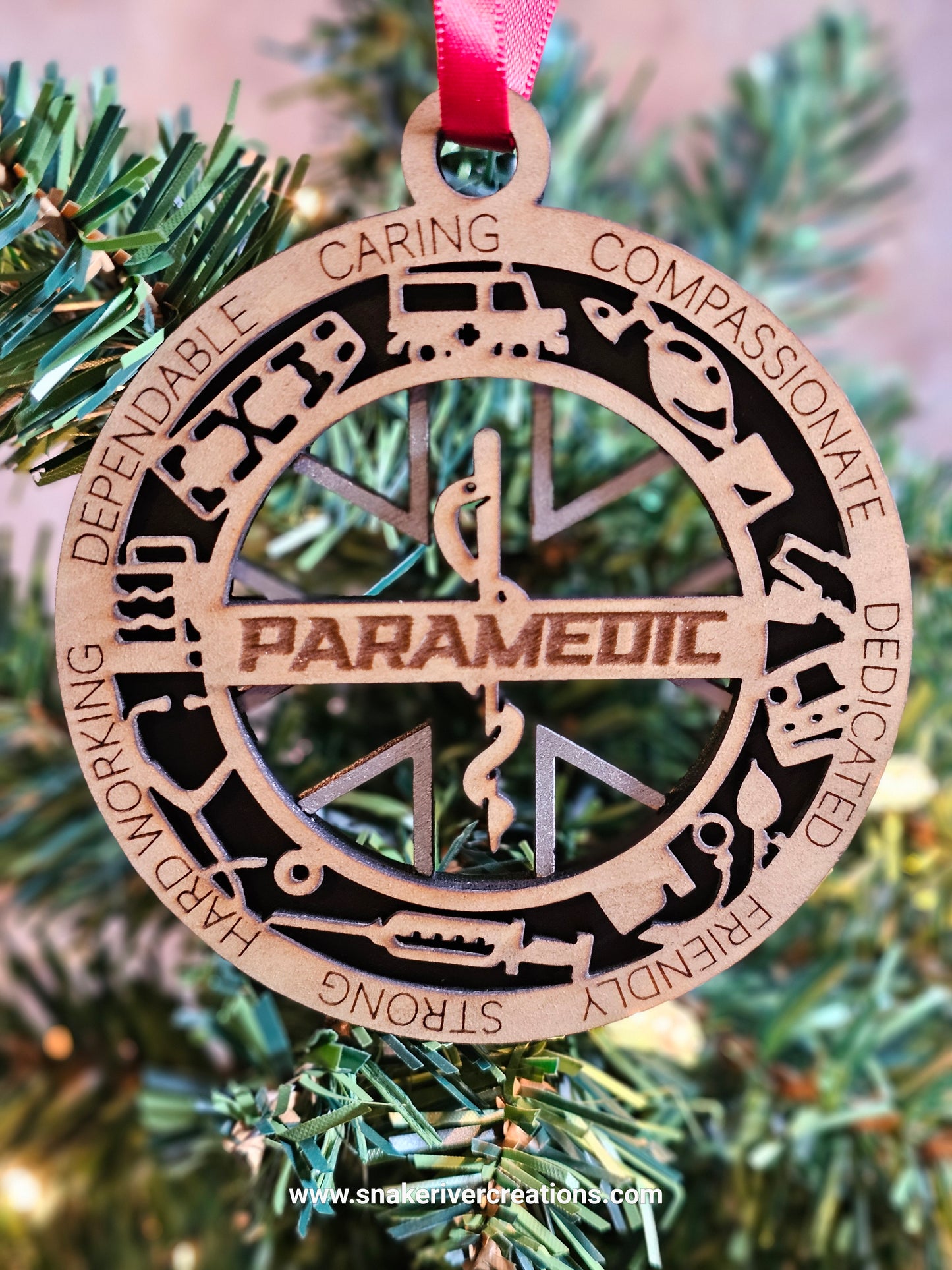 Personalized Wooden First Responder Ornaments