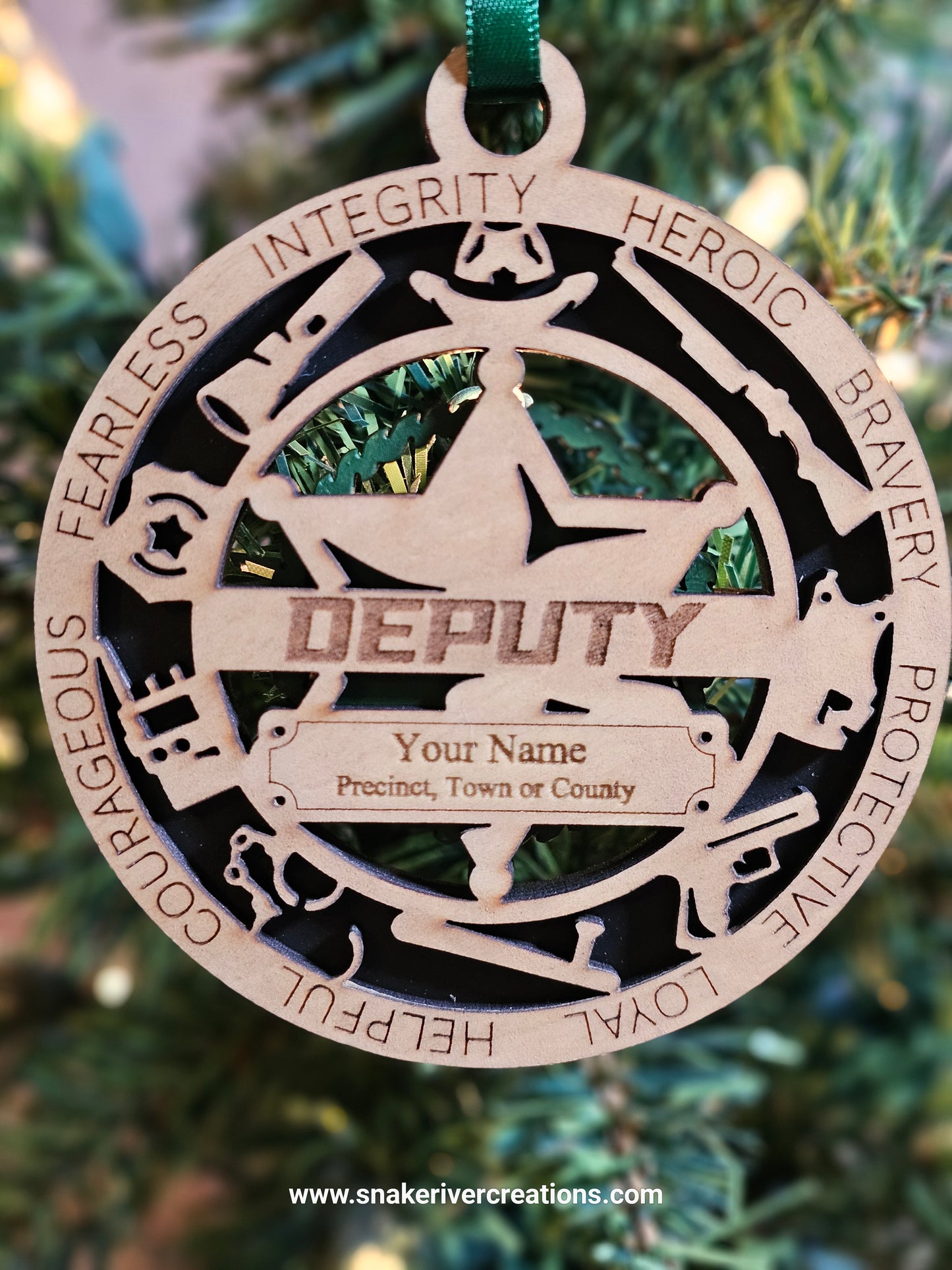 Personalized Wooden First Responder Ornaments