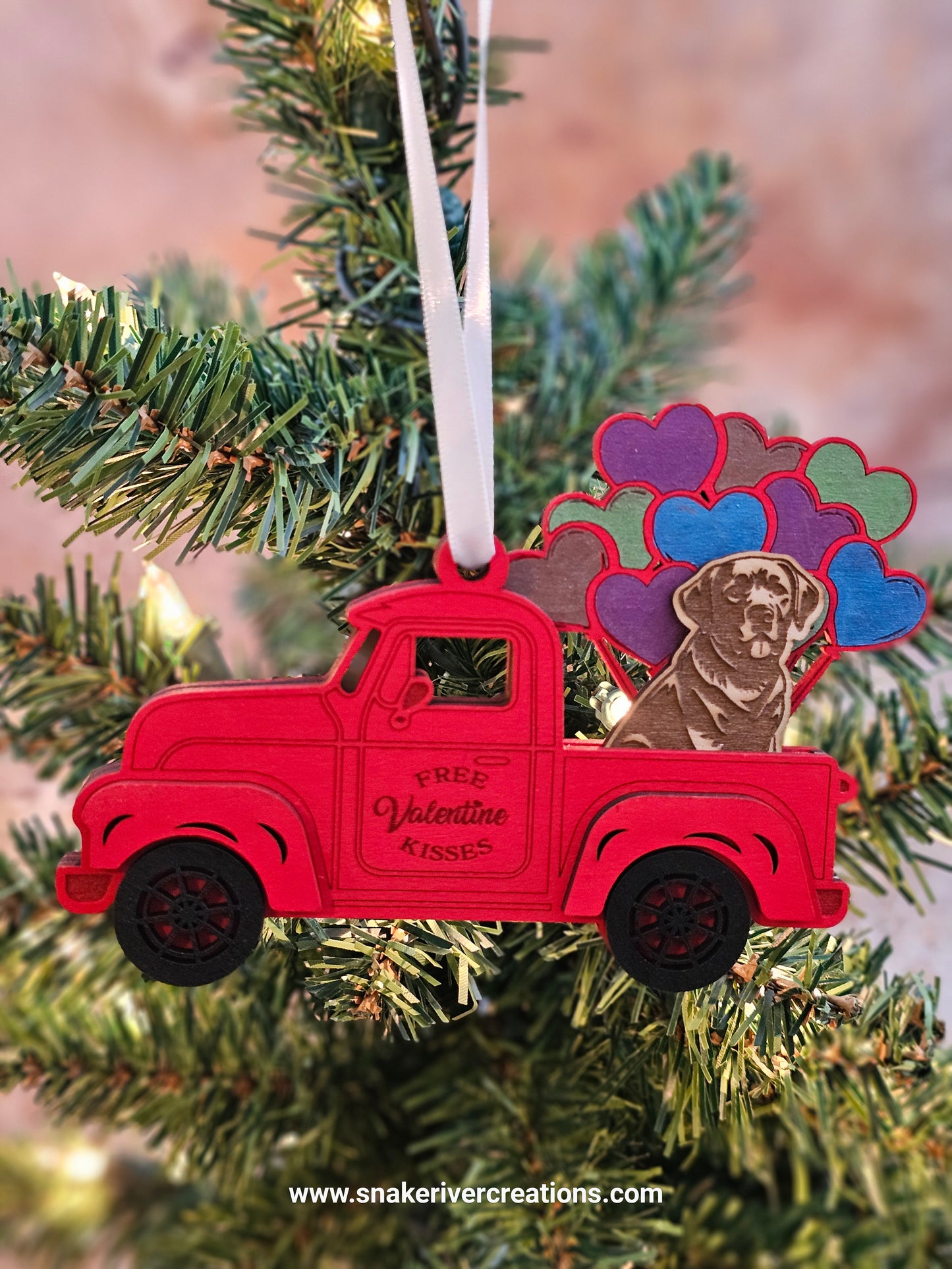 Old Trucks with Dogs in the Back Ornament - Up to 3 dogs in a truck