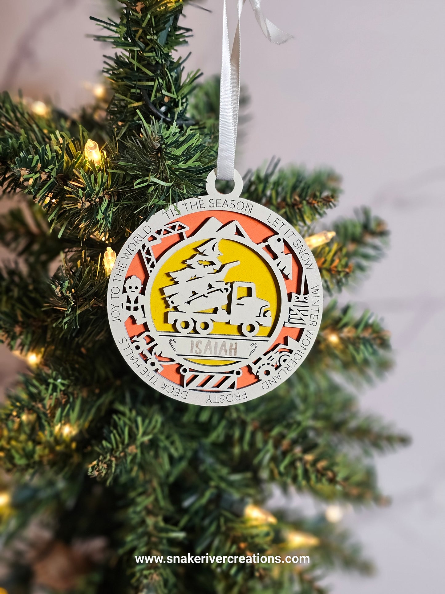 Personalized Multi-Layer Hand Painted Tiny Tot Childrens Ornament