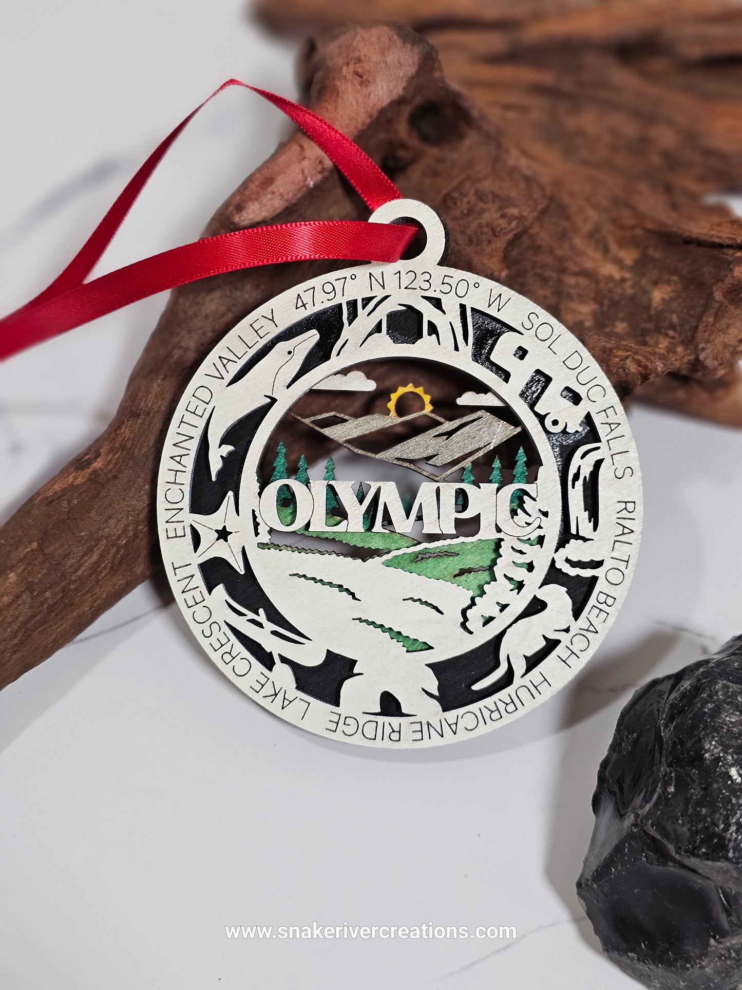 Multi-Layer Hand Painted National Park Christmas Ornaments