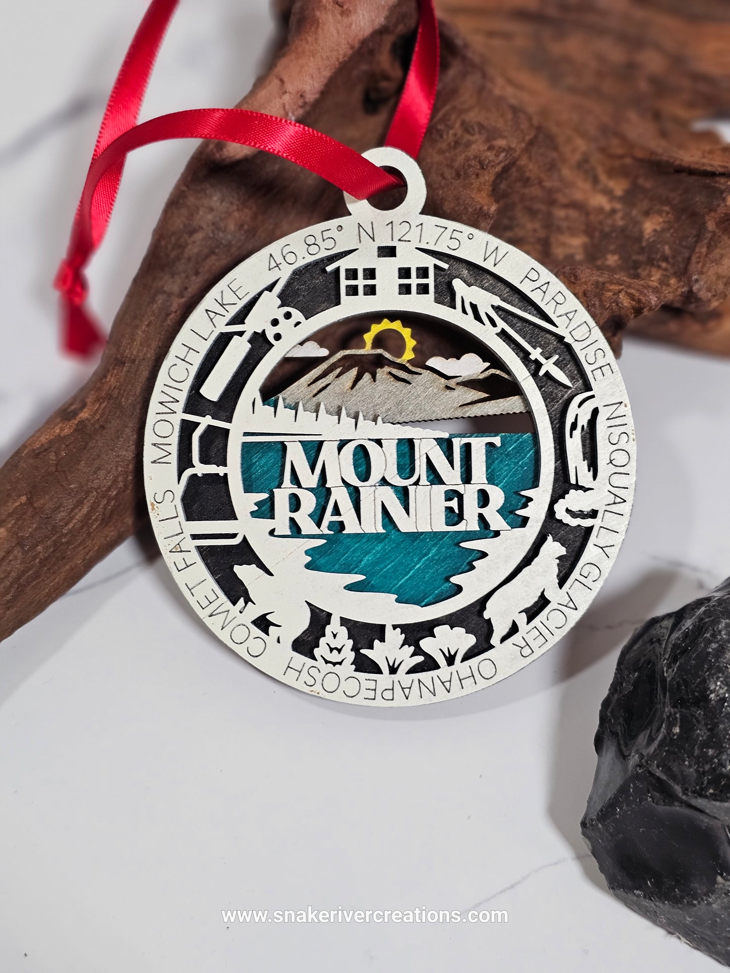 Multi-Layer Hand Painted National Park Christmas Ornaments