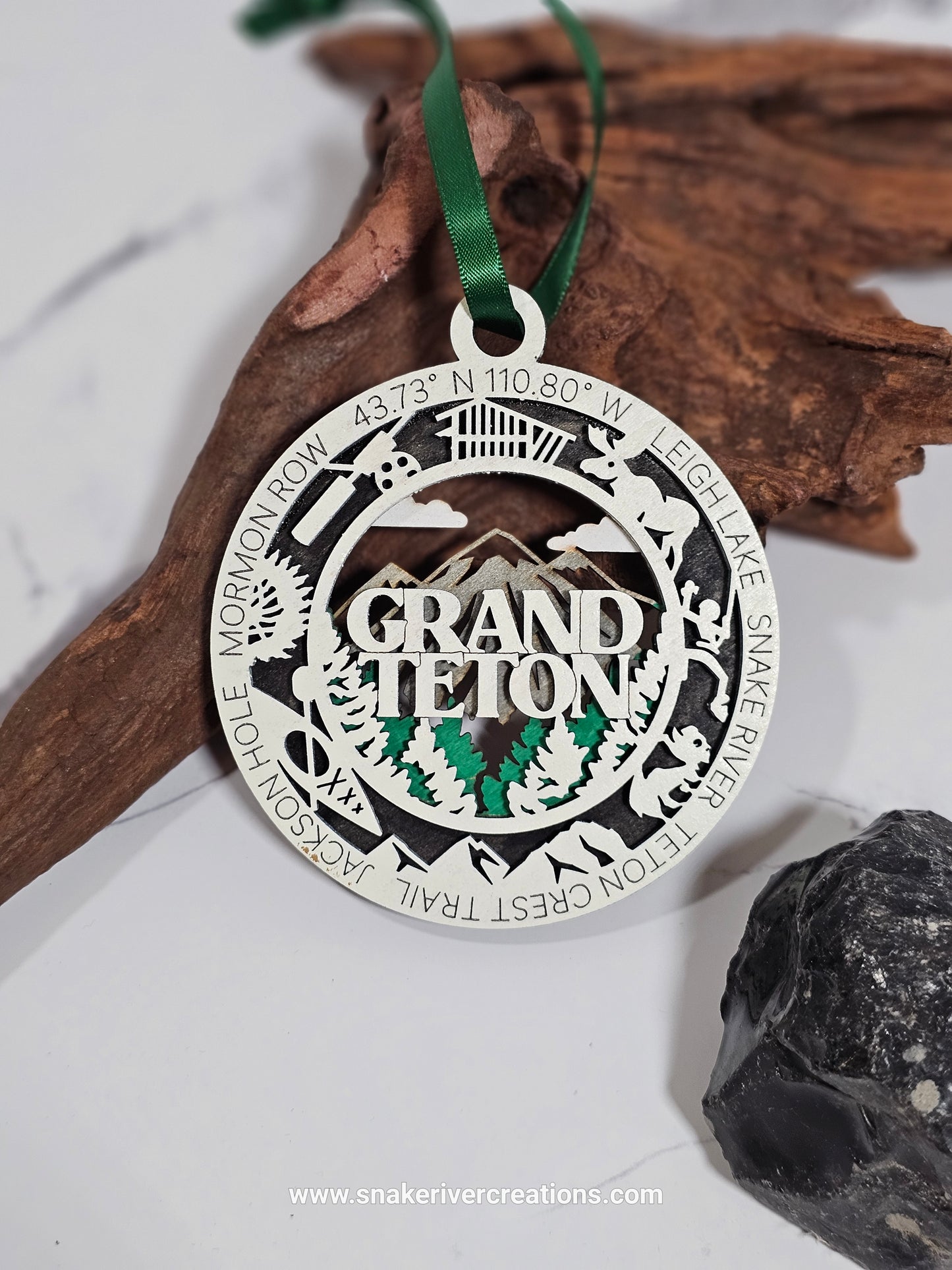 Multi-Layer Hand Painted National Park Christmas Ornaments