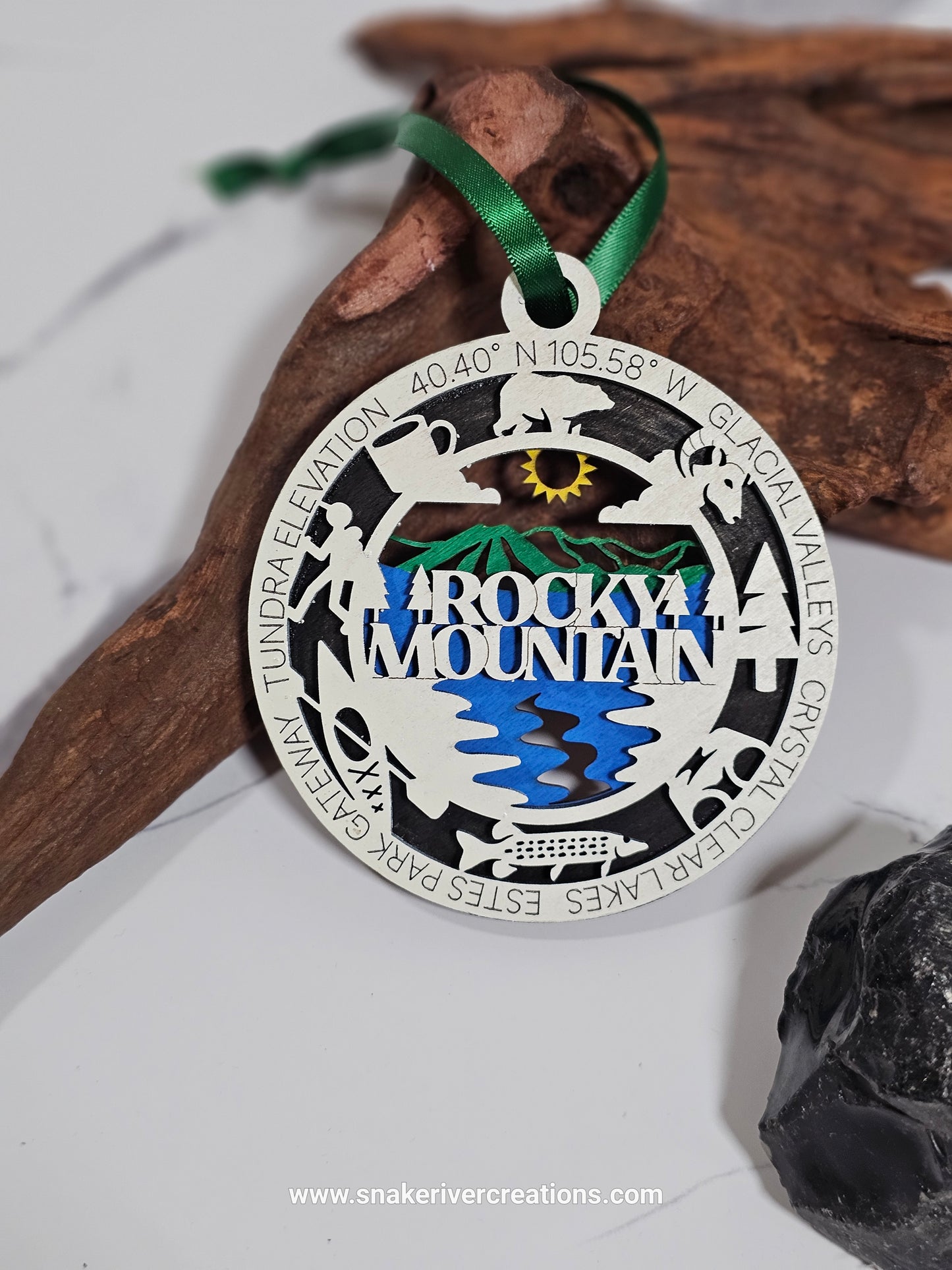 Multi-Layer Hand Painted National Park Christmas Ornaments