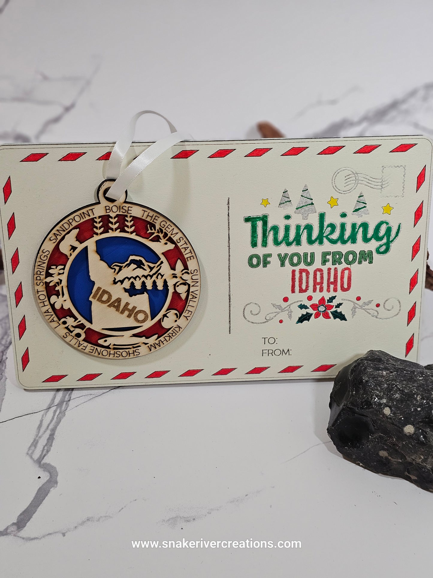 Personalized Wooden State Ornaments