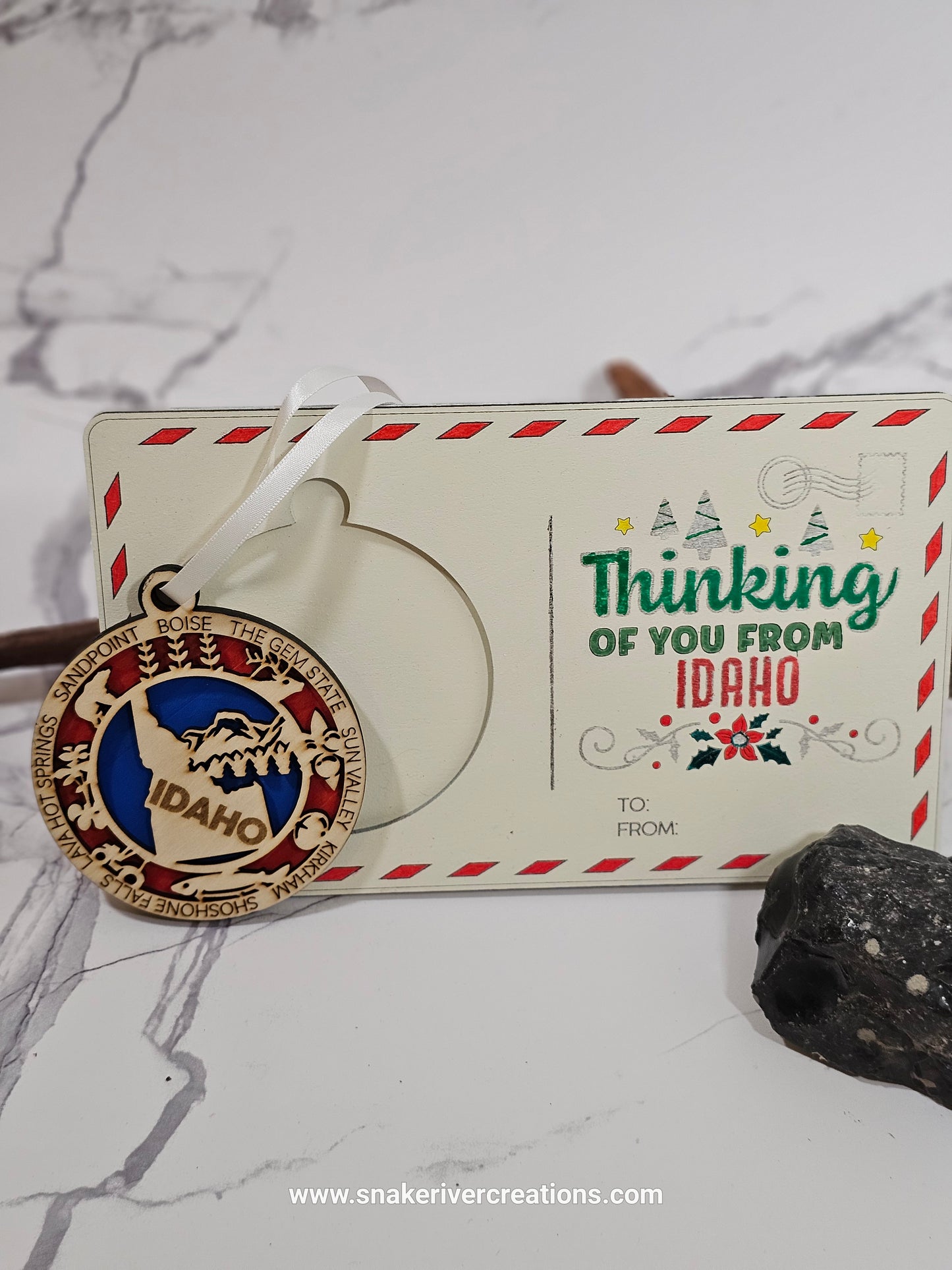 Personalized Wooden State Ornaments