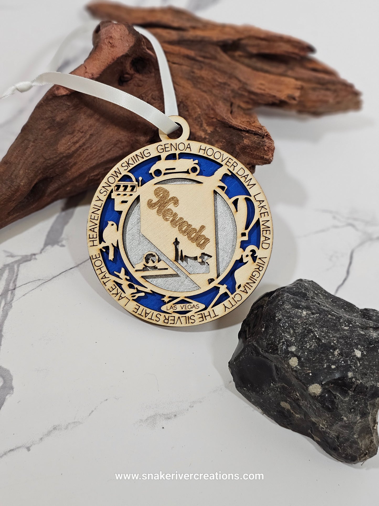 Personalized Wooden State Ornaments