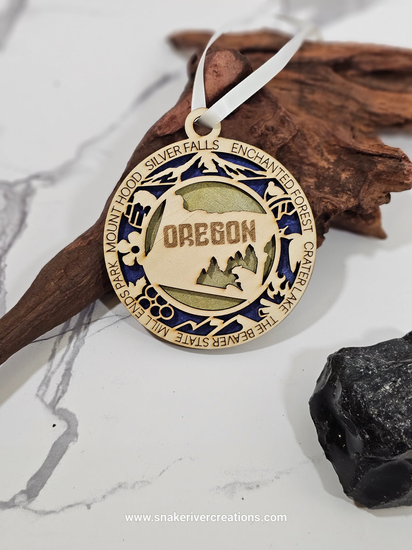 Personalized Wooden State Ornaments