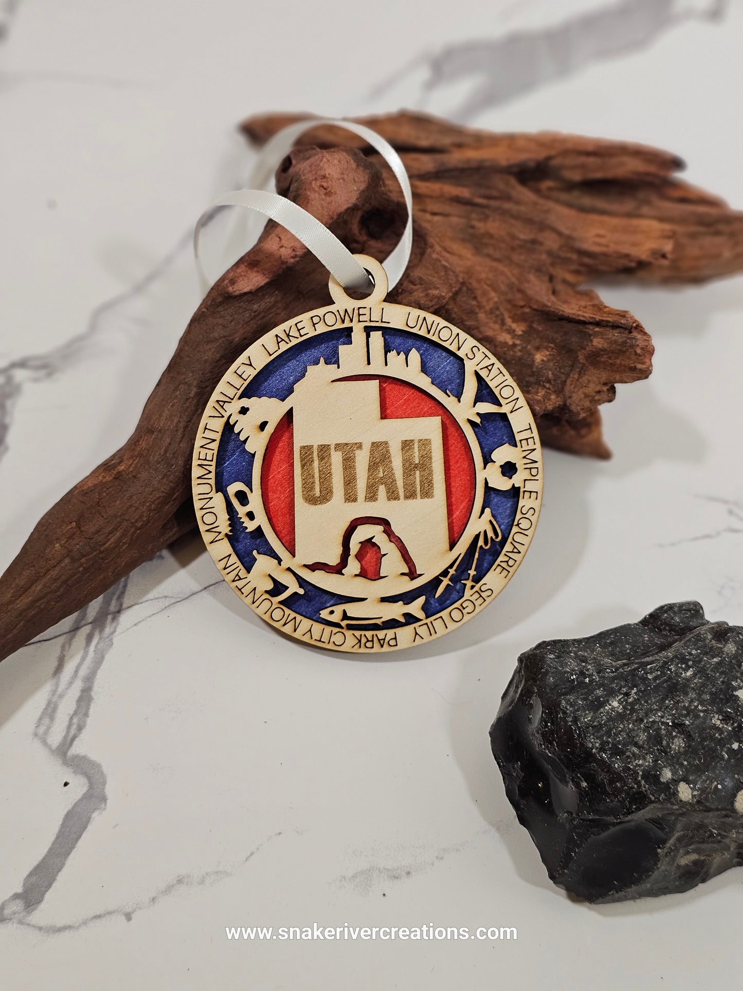 Personalized Wooden State Ornaments
