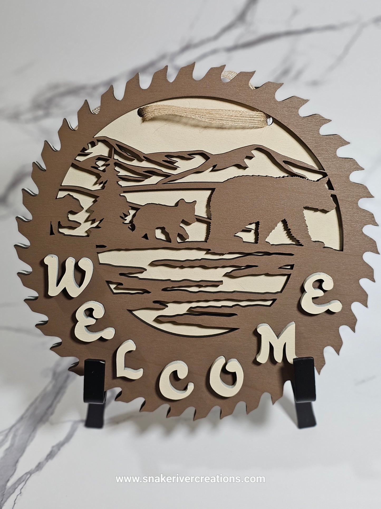 Welcome - Saw Wall Hanging With Assorted Designs