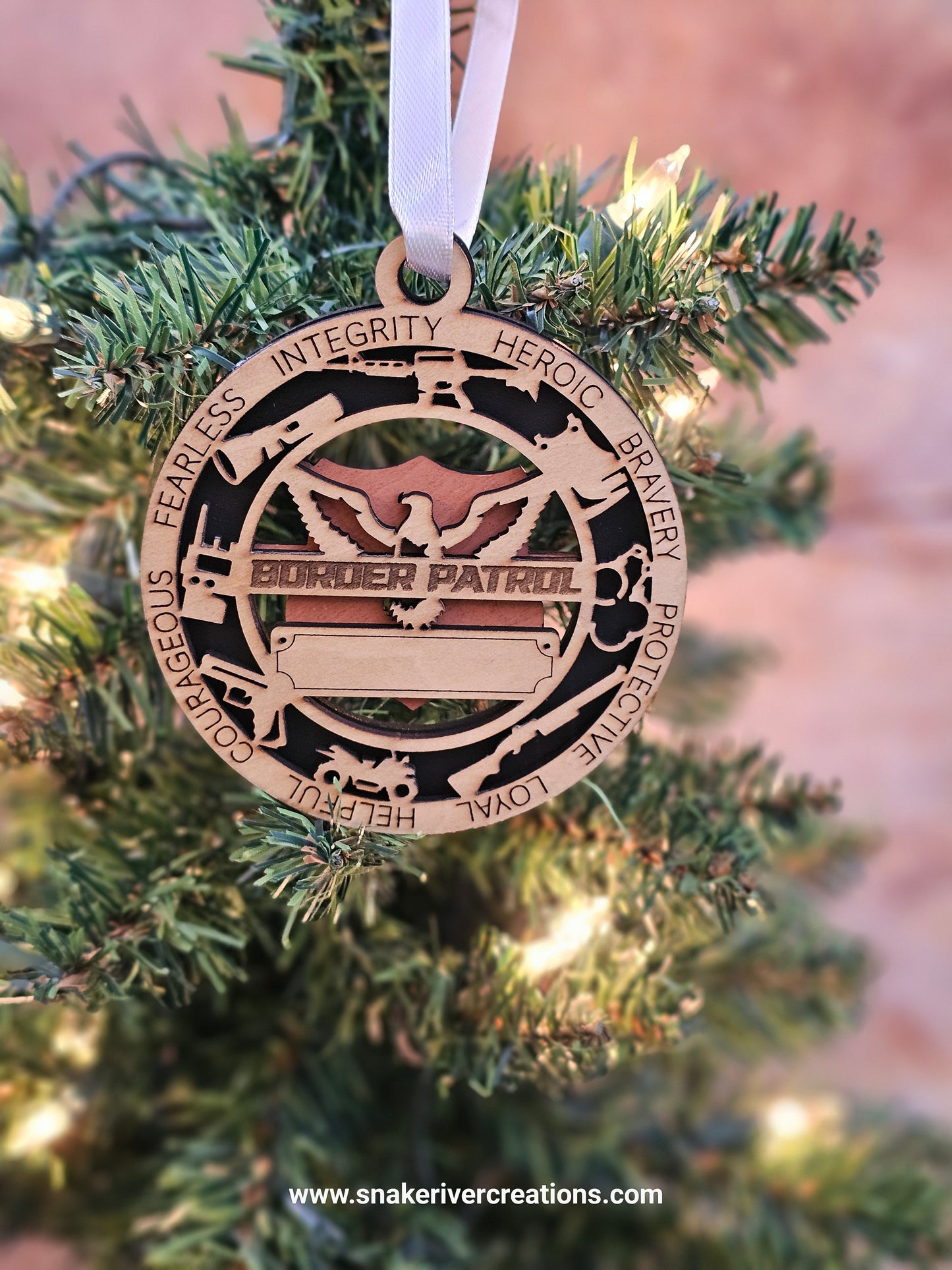 Personalized Wooden First Responder Ornaments