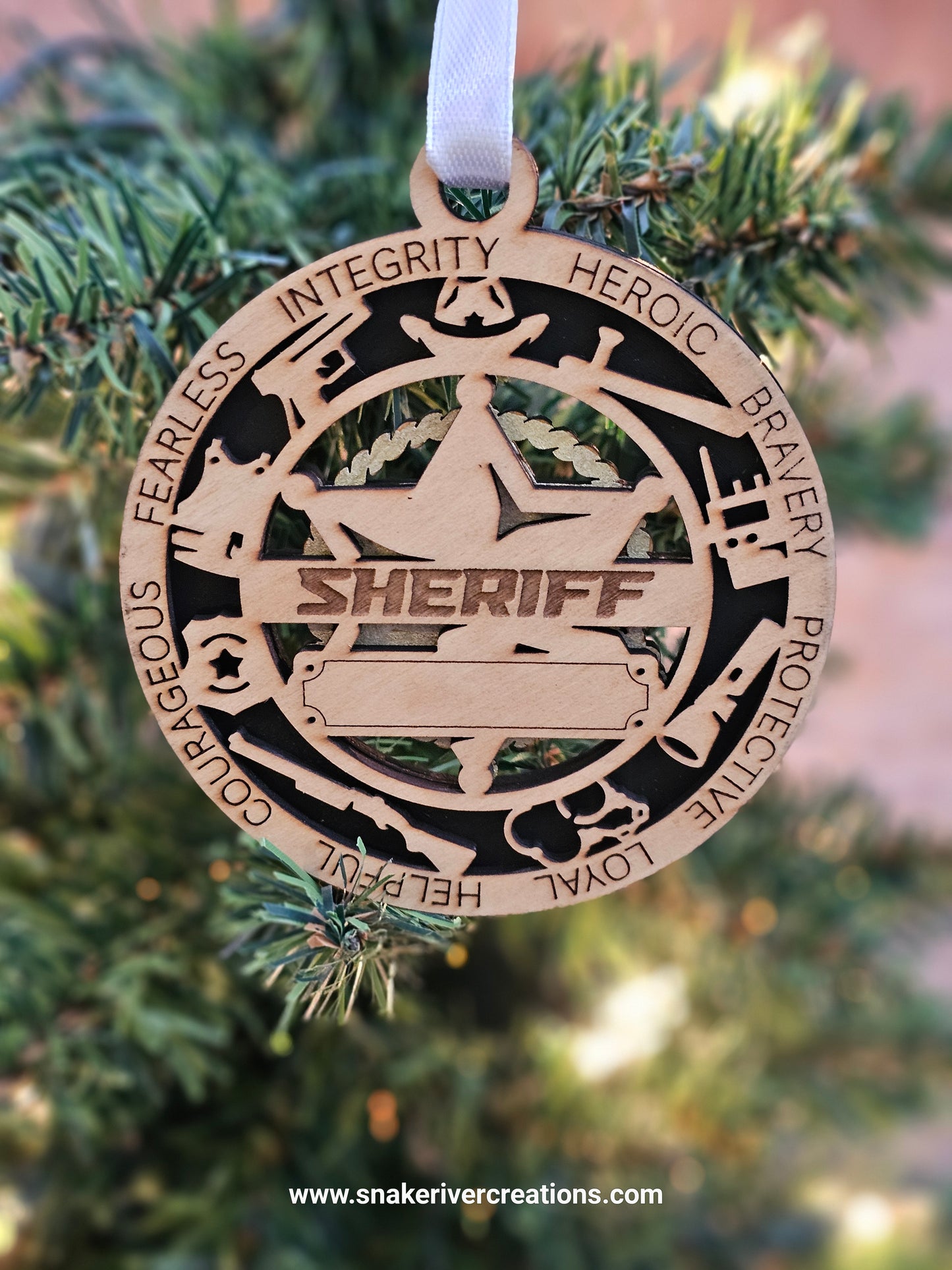 Personalized Wooden First Responder Ornaments