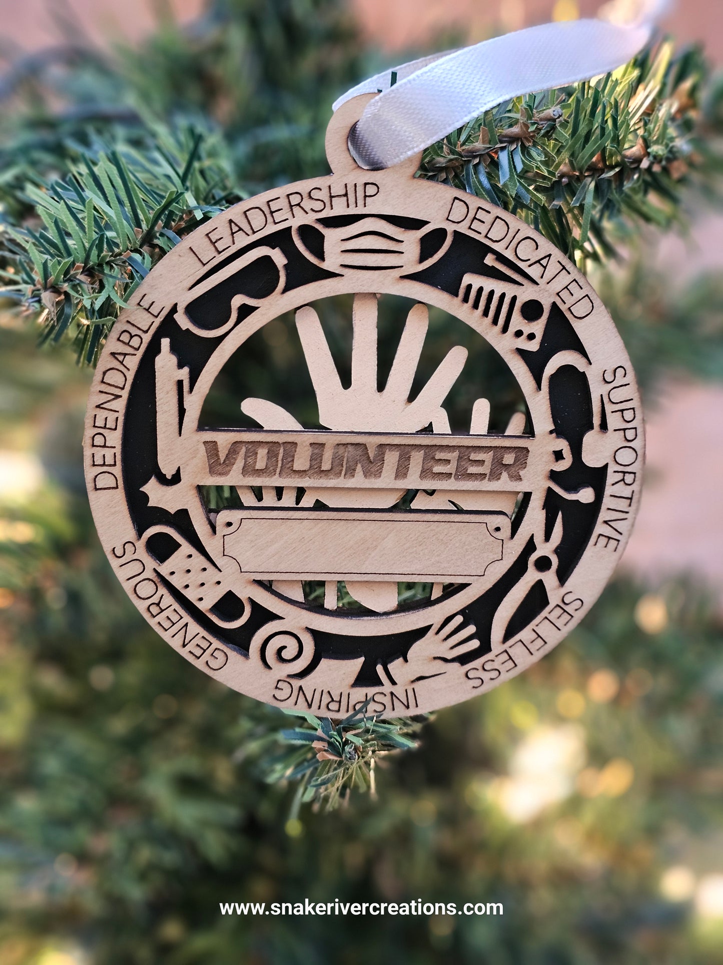 Personalized Wooden First Responder Ornaments