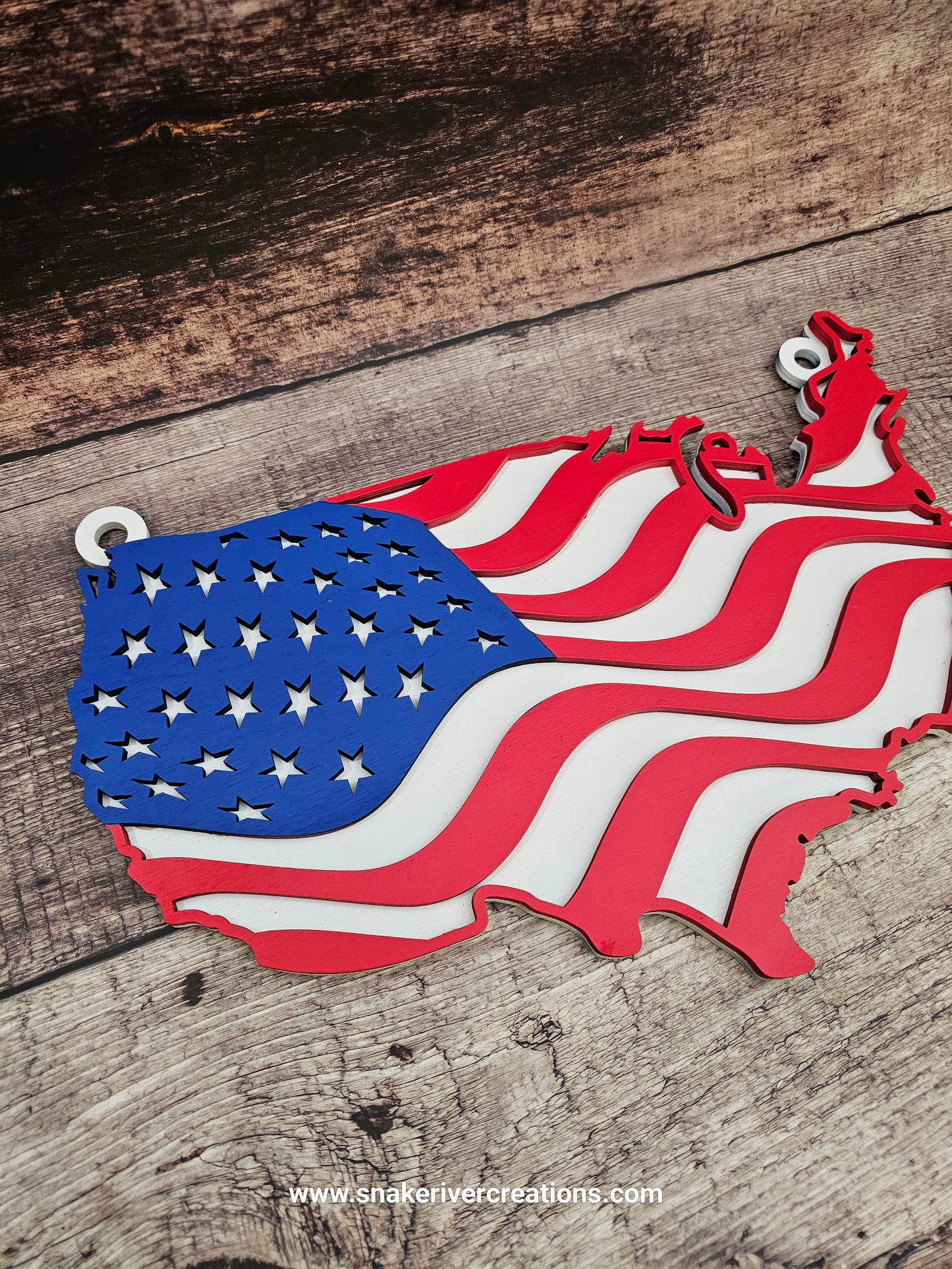 All American Flag Collection - Laser Cut and Hand Painted