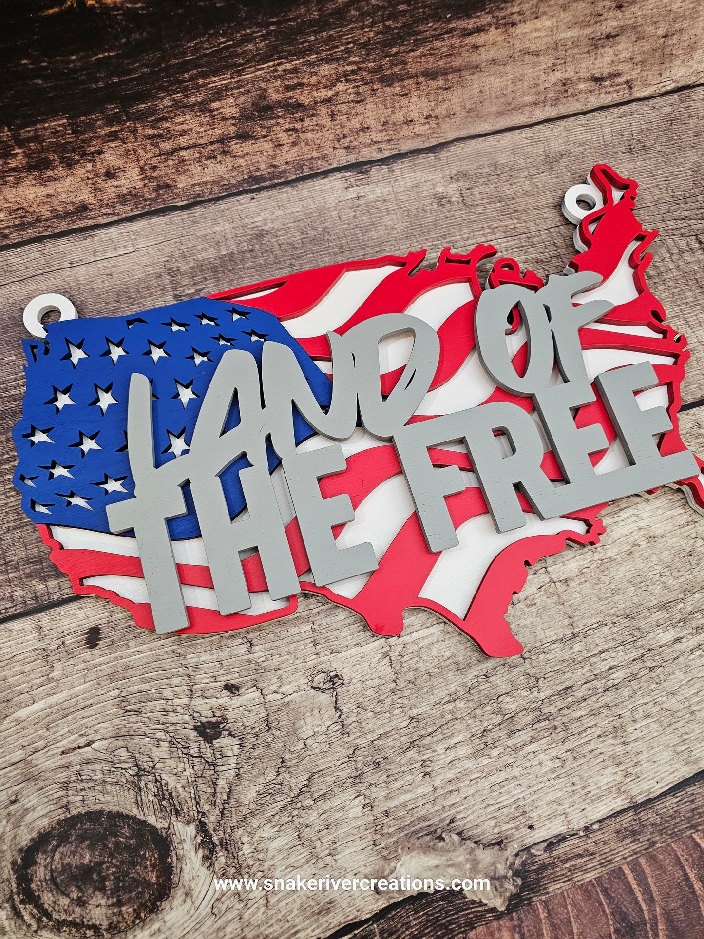 All American Flag Collection - Laser Cut and Hand Painted