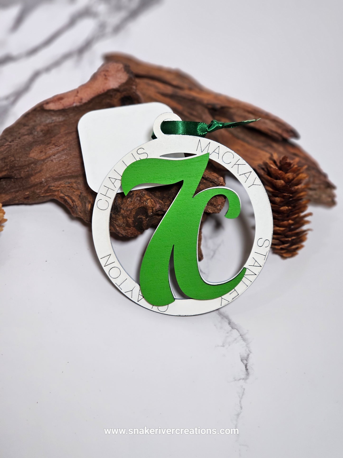 Custer County Idaho 7C Hand Painted Keepsake Ornament - Challis, Clayton, Mackay and Stanley