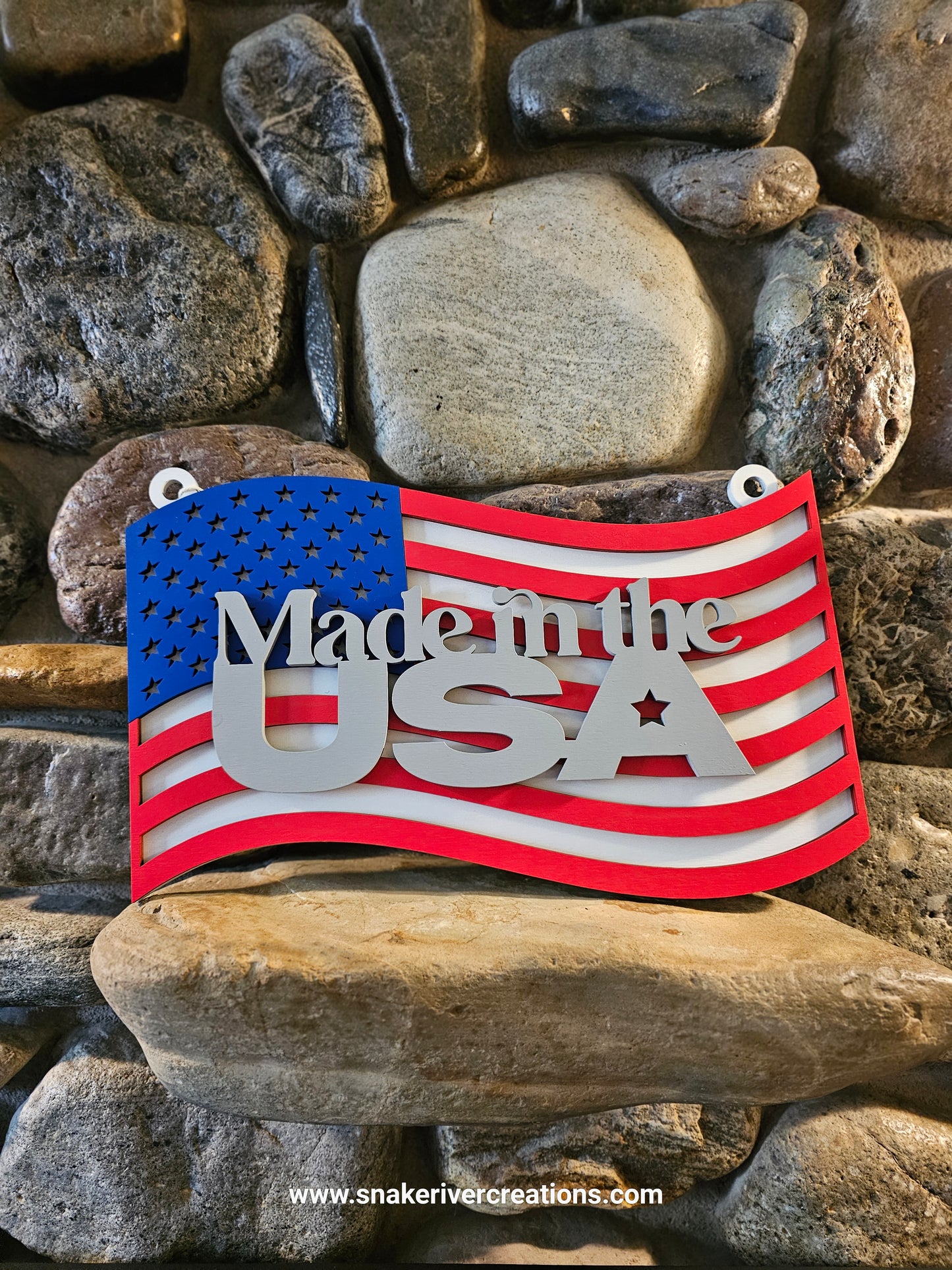 All American Flag Collection - Laser Cut and Hand Painted