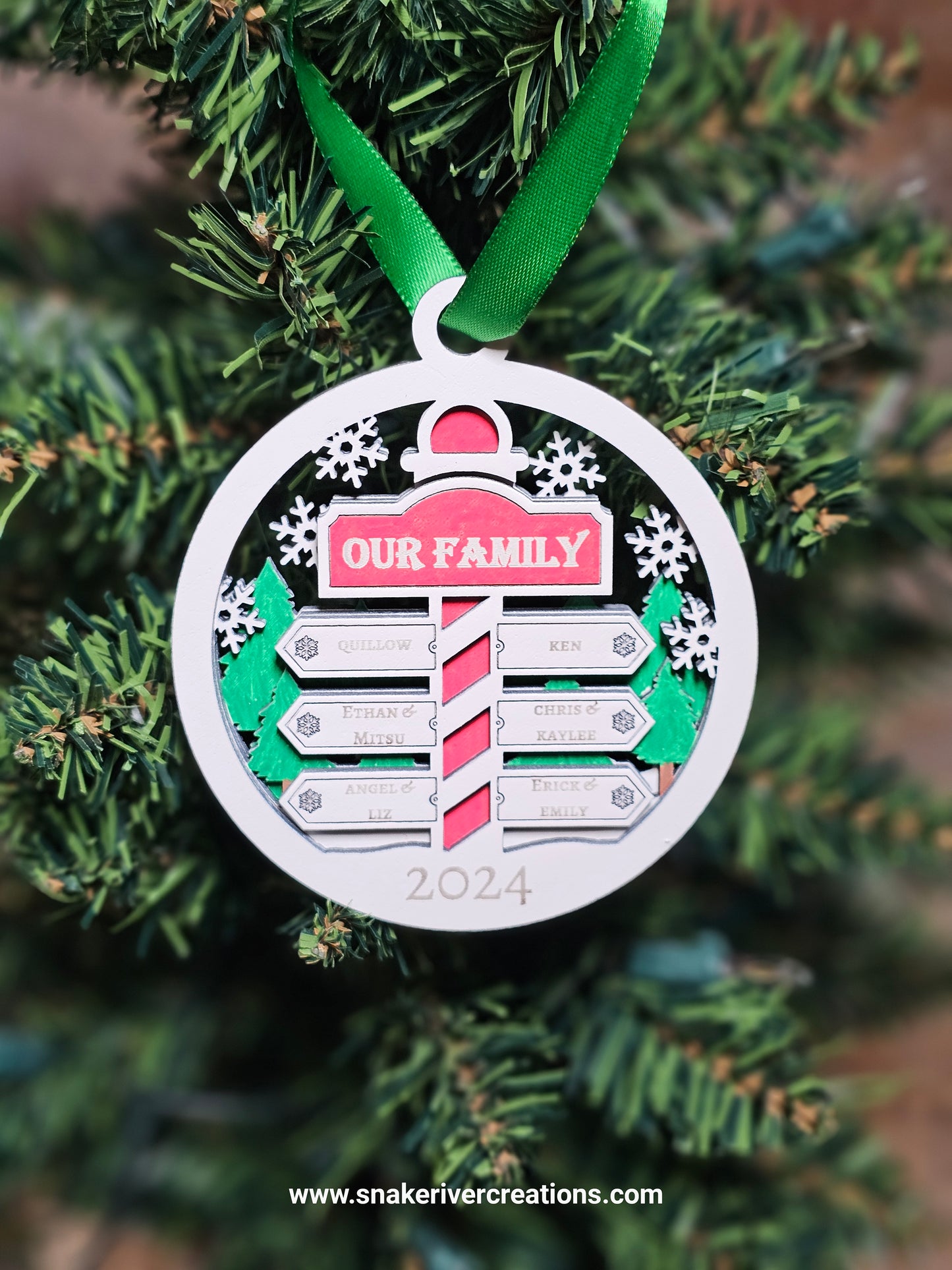 Personalized North Pole Family Keepsake Ornament