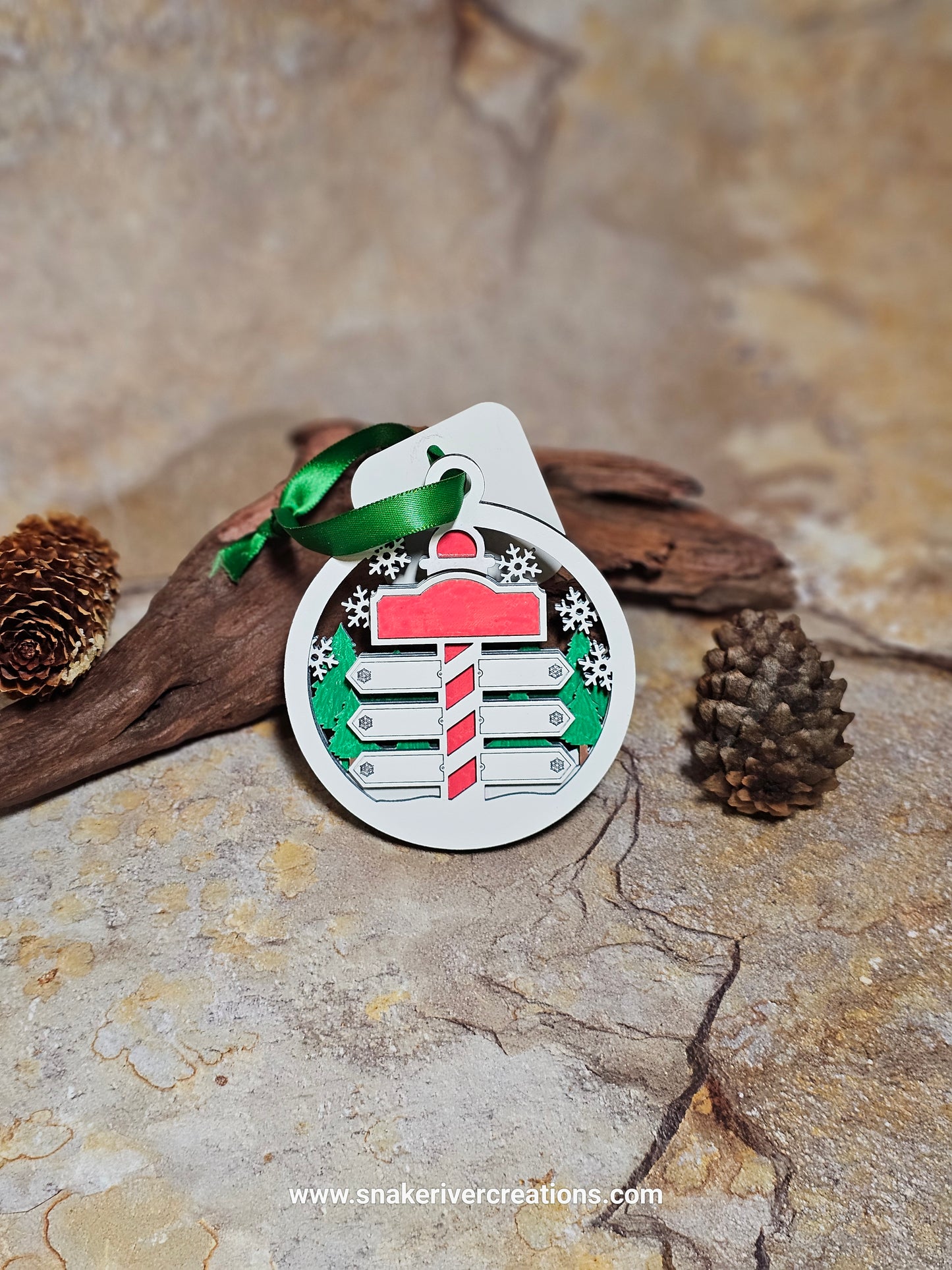 Personalized North Pole Family Keepsake Ornament