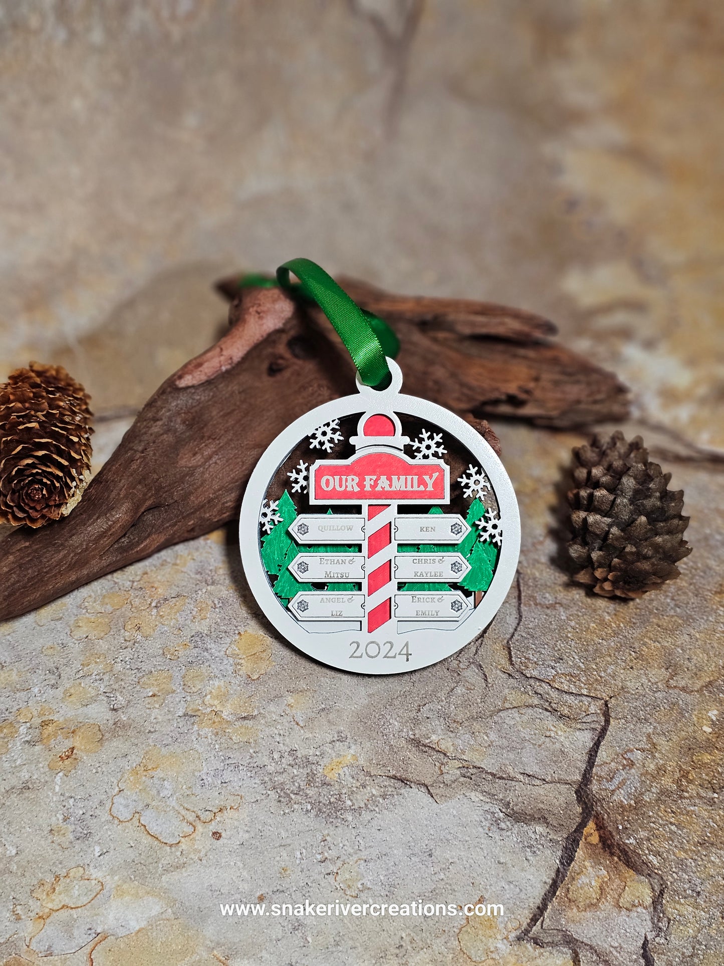 Personalized North Pole Family Keepsake Ornament