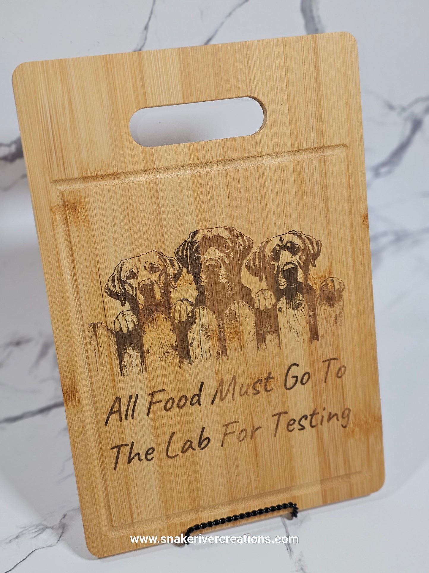 Labrador Serving Board - All Food Must Go To The Lab For Testing