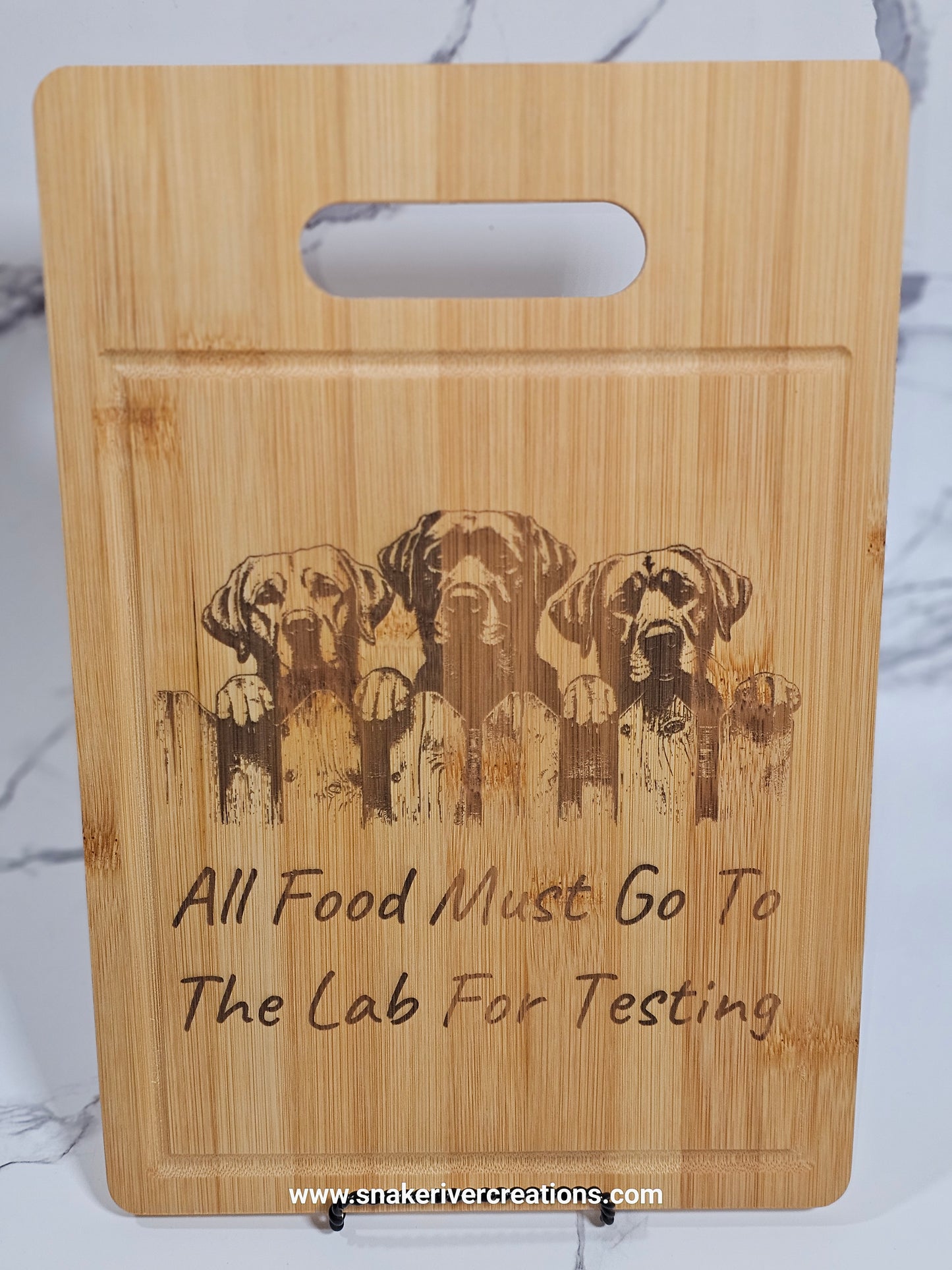 Labrador Serving Board - All Food Must Go To The Lab For Testing