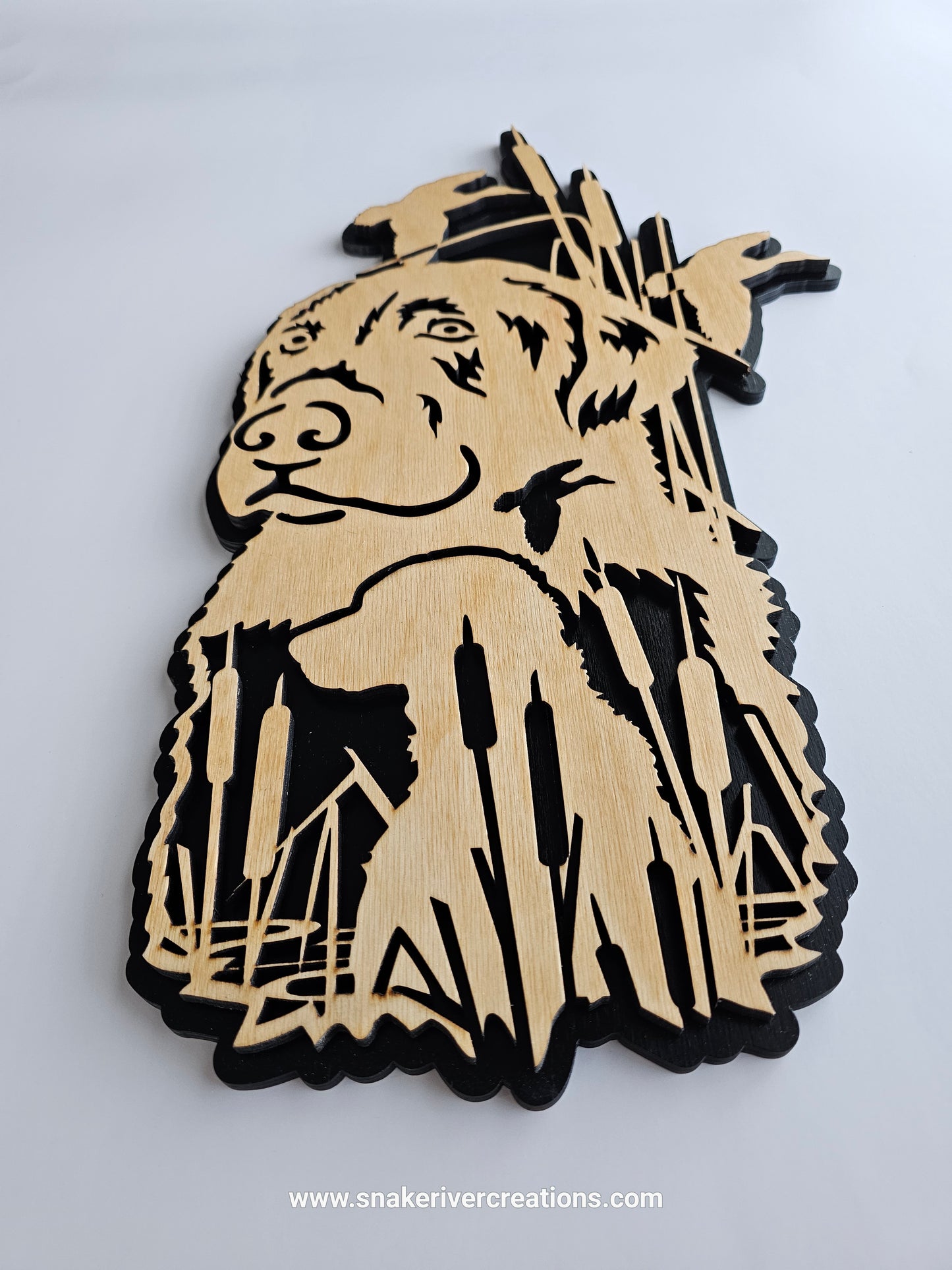 Wooden Labrador Retriever Wall Art – Duck Hunting Dog Decor