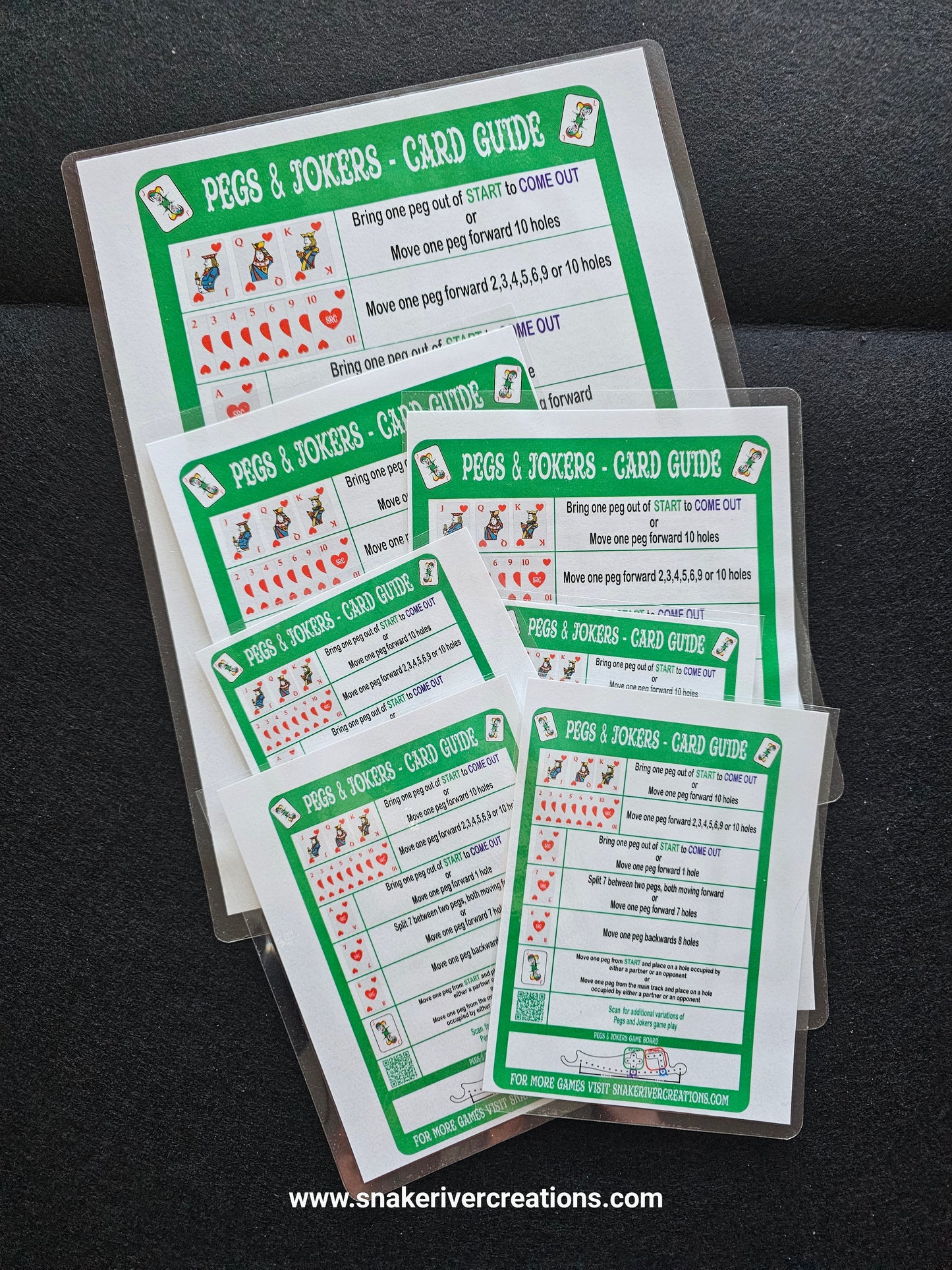 Pegs and Jokers Card Guides