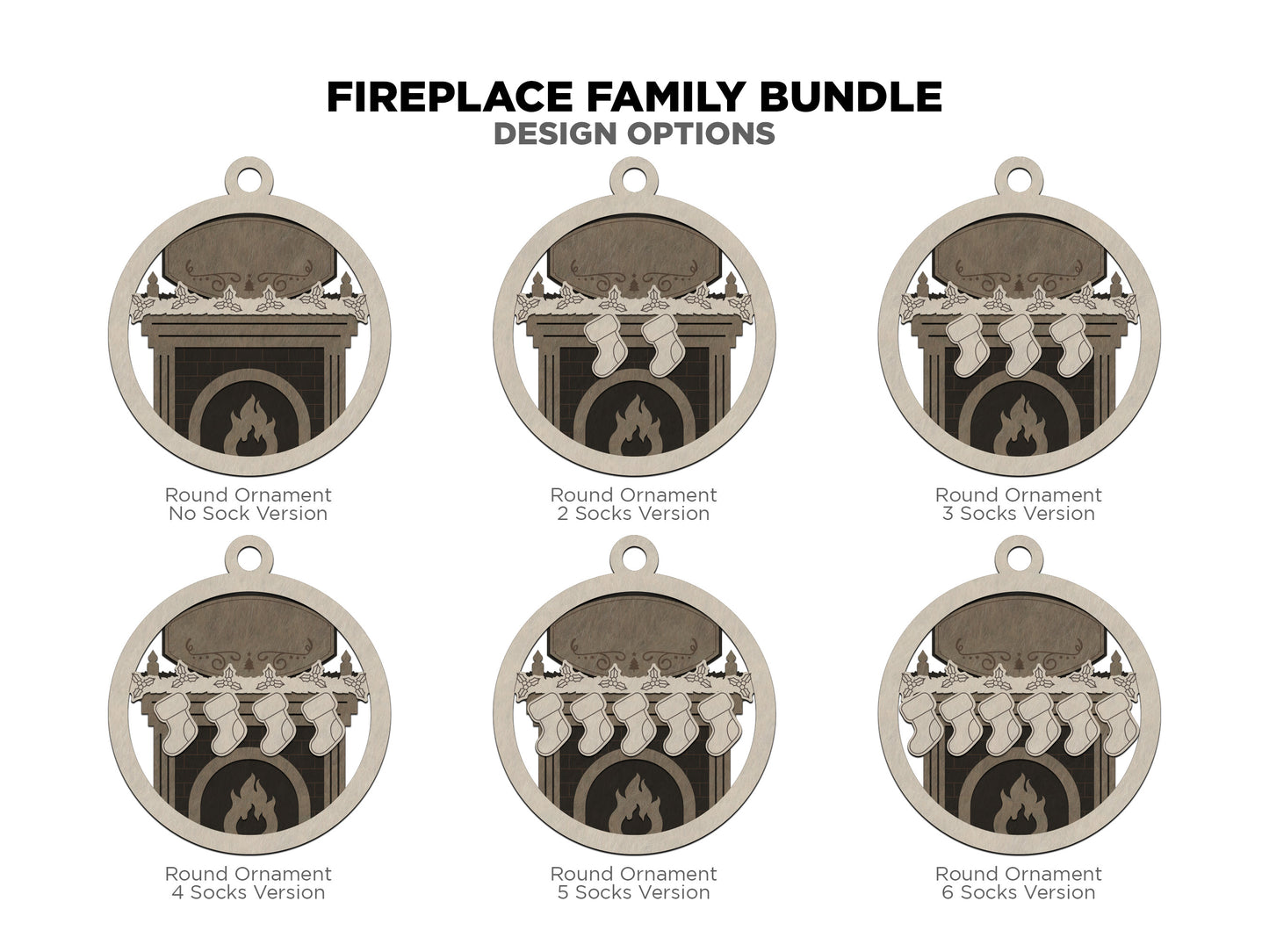 Personalized Fireplace Keepsake Family Ornament