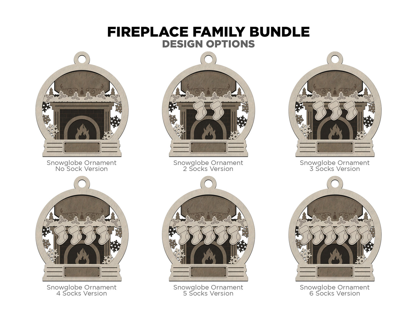 Personalized Fireplace Keepsake Family Ornament