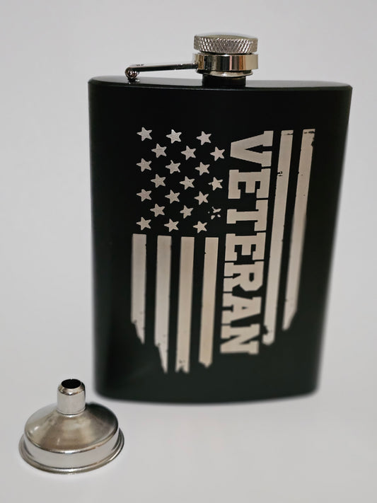 Personalized Stainless Steel Drinking Flask 8oz - Many Great Options to Choose From