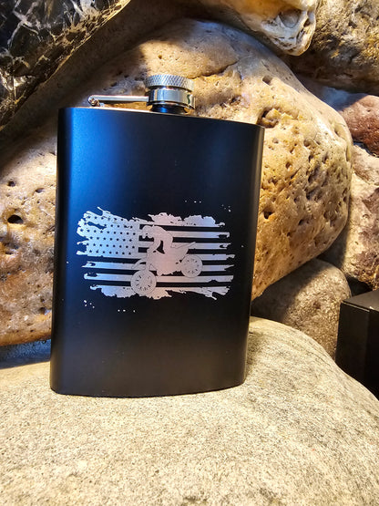 Personalized Stainless Steel Drinking Flask 8oz - Many Great Options to Choose From